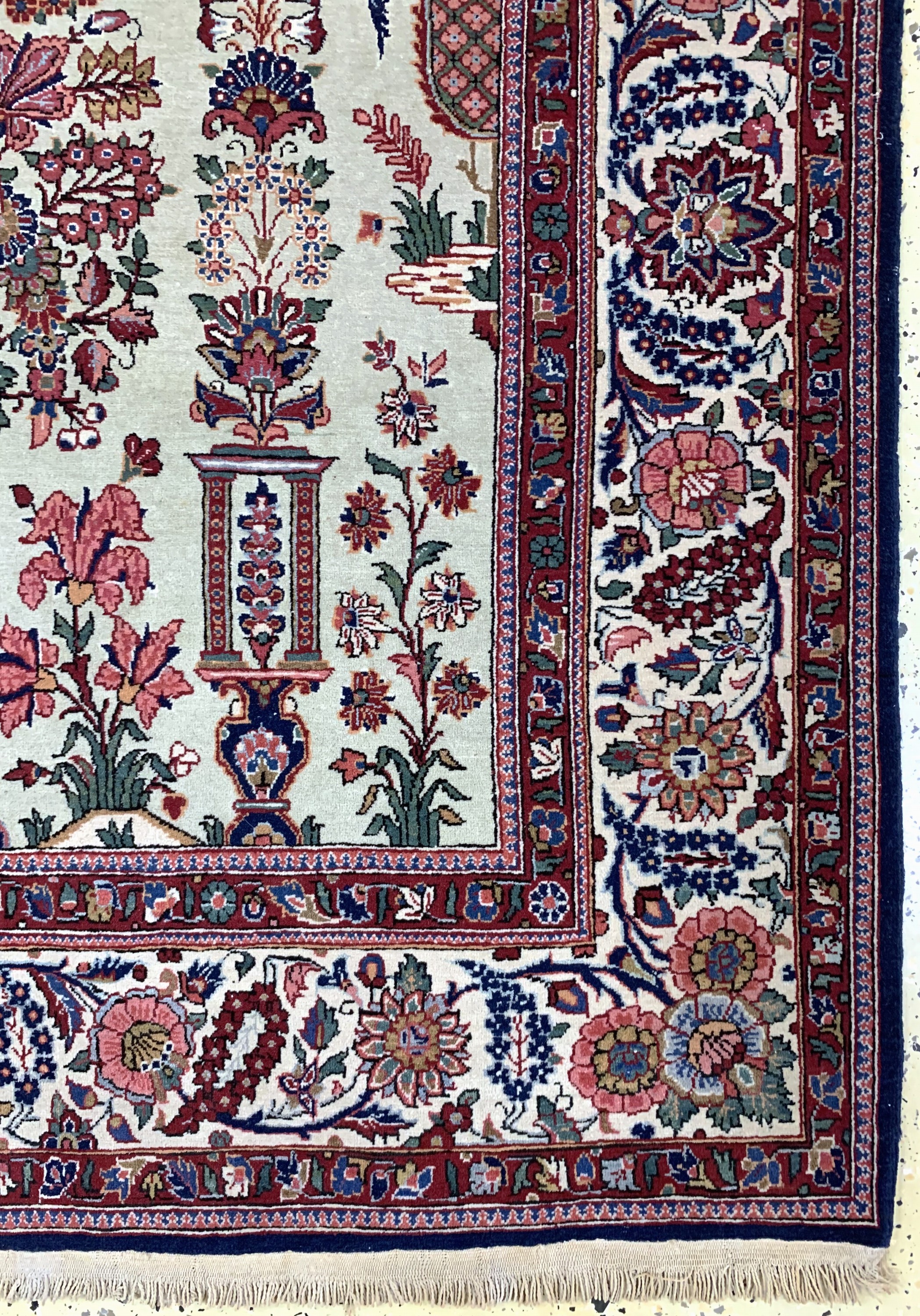 Detail a: Keschan Kork fein, Persien, um 1920-1930, Korkwolle auf Baumwolle, ca. 206 x 136 cm, EHZ: 2