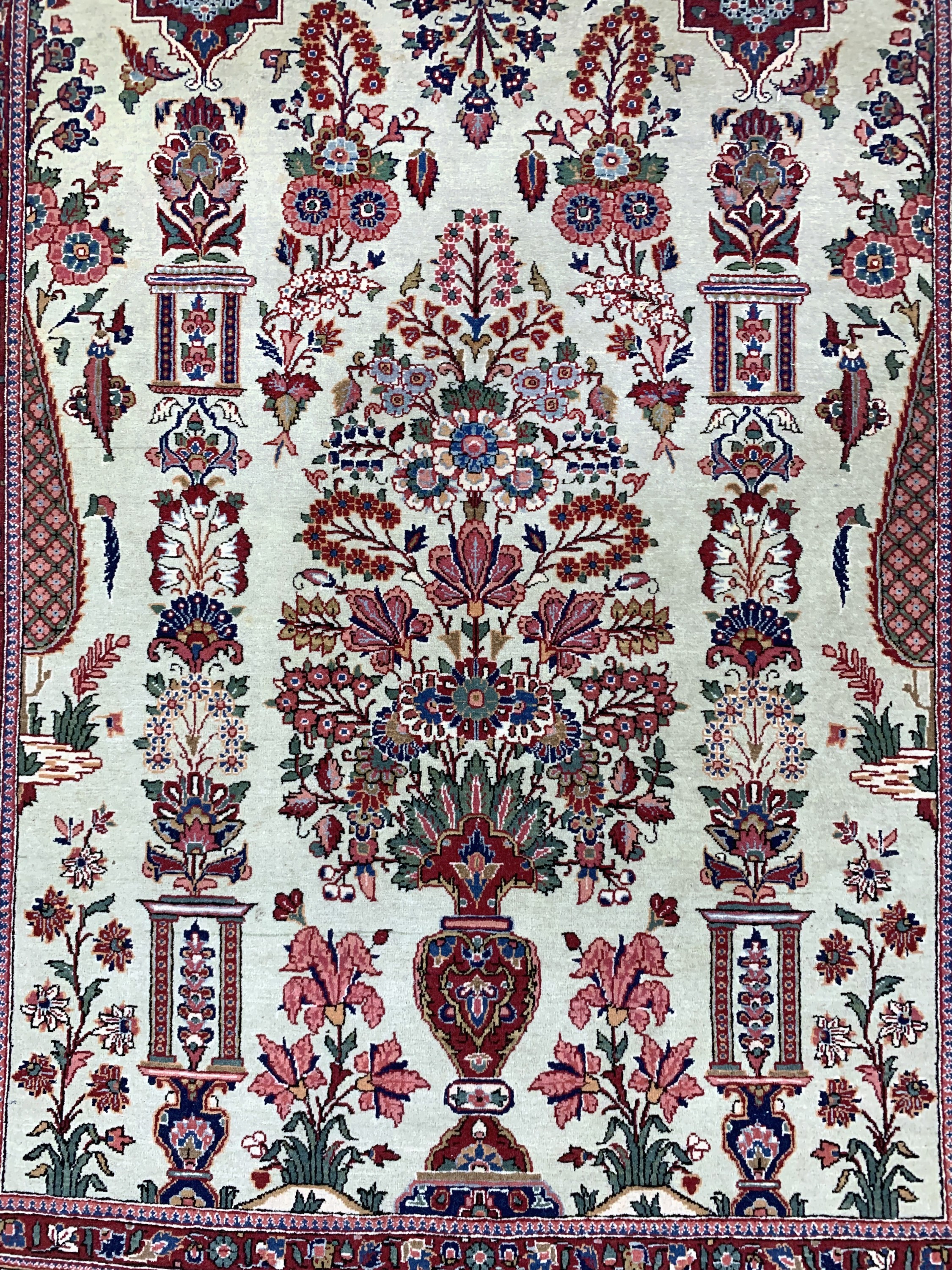 Detail c: Keschan Kork fein, Persien, um 1920-1930, Korkwolle auf Baumwolle, ca. 206 x 136 cm, EHZ: 2