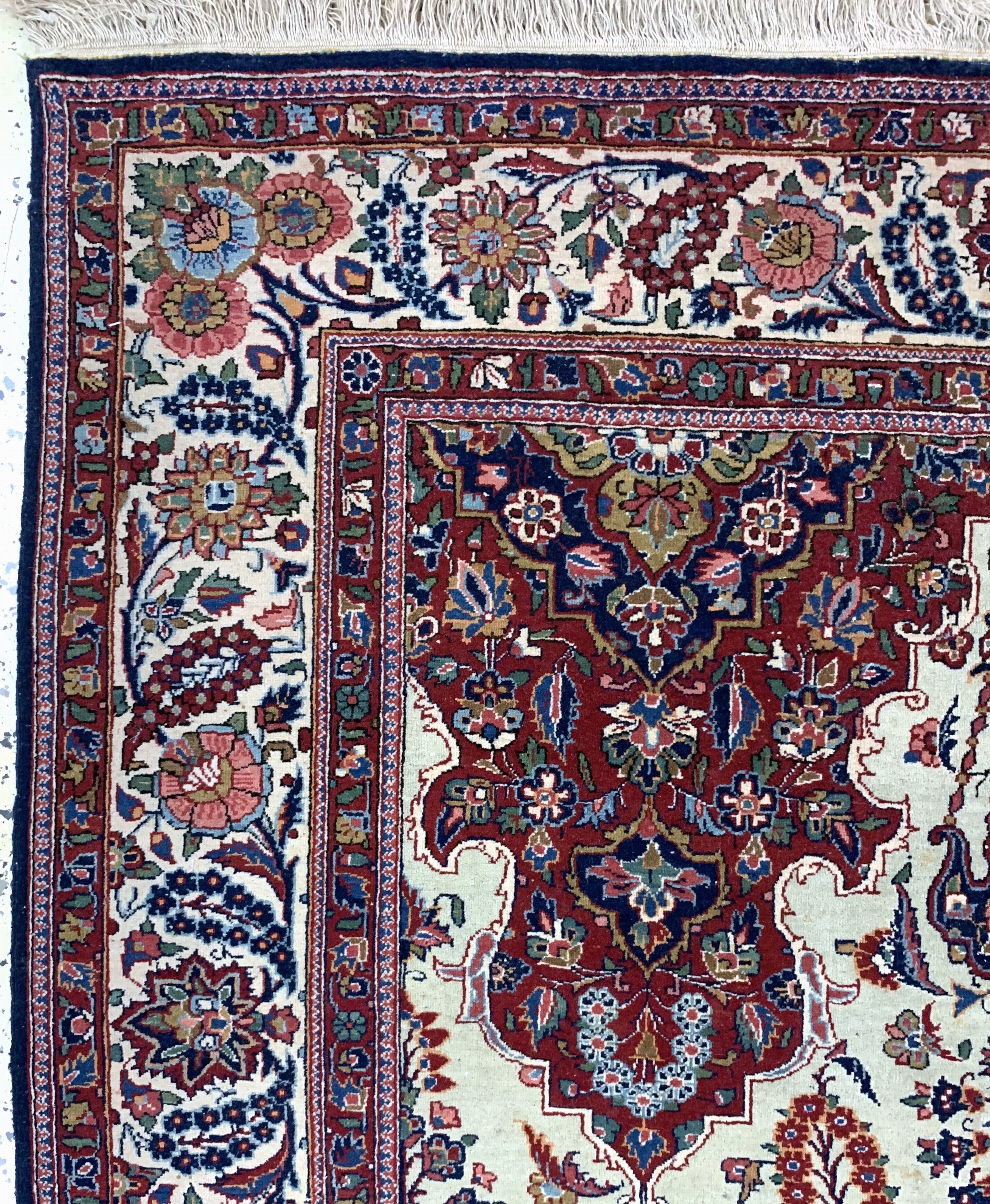 Detail d: Keschan Kork fein, Persien, um 1920-1930, Korkwolle auf Baumwolle, ca. 206 x 136 cm, EHZ: 2