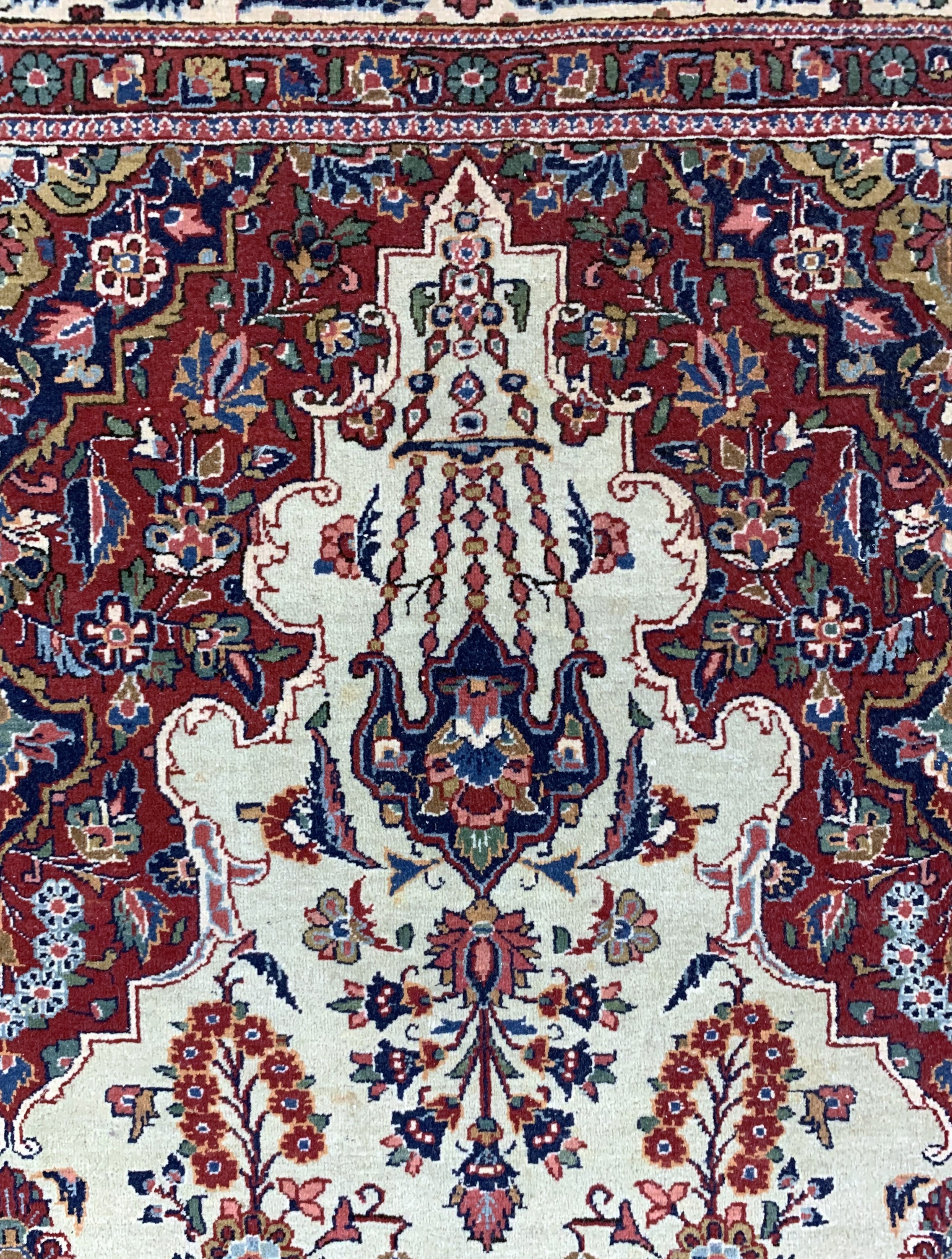 Detail f: Keschan Kork fein, Persien, um 1920-1930, Korkwolle auf Baumwolle, ca. 206 x 136 cm, EHZ: 2