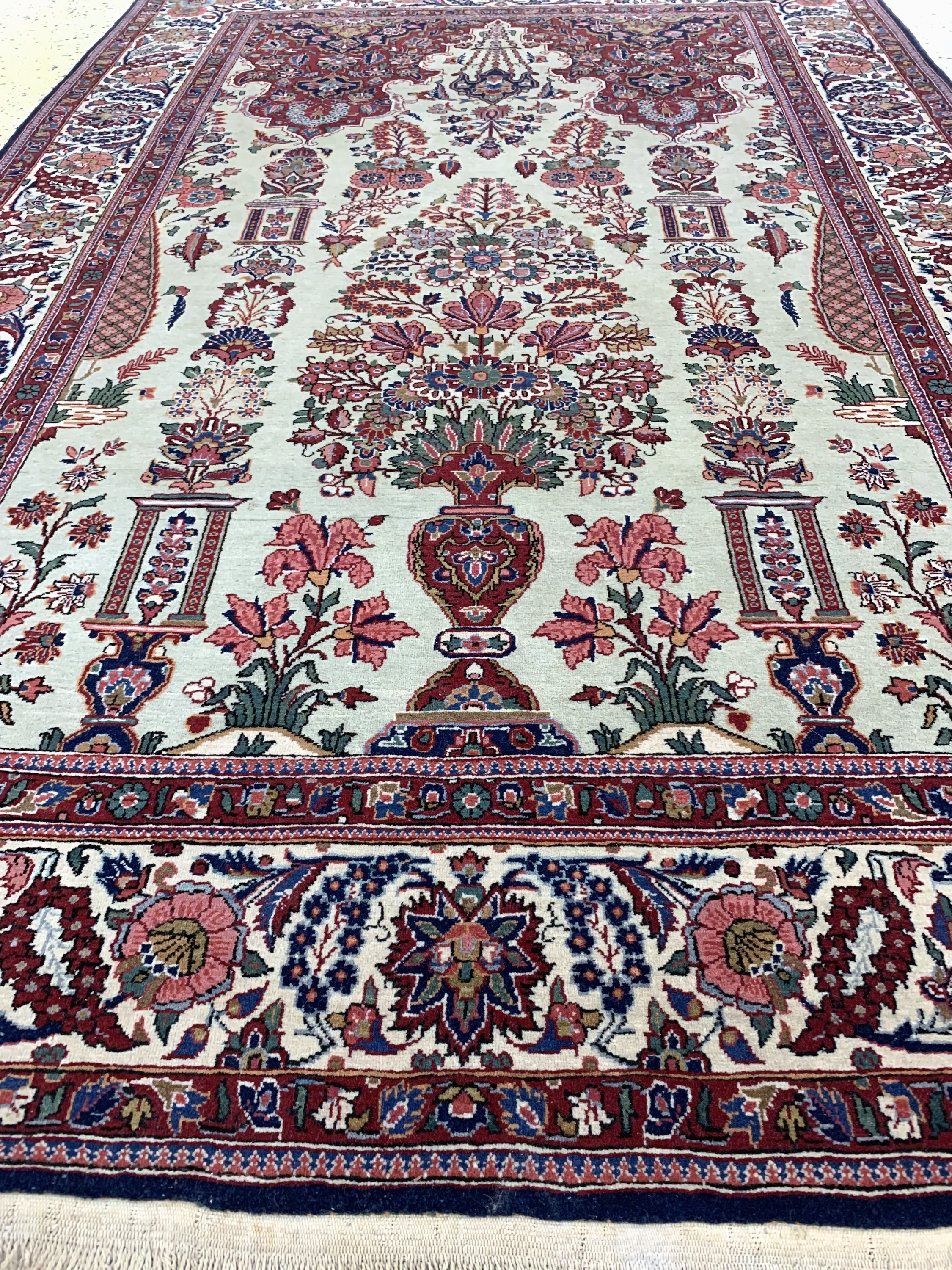 Detail g: Keschan Kork fein, Persien, um 1920-1930, Korkwolle auf Baumwolle, ca. 206 x 136 cm, EHZ: 2