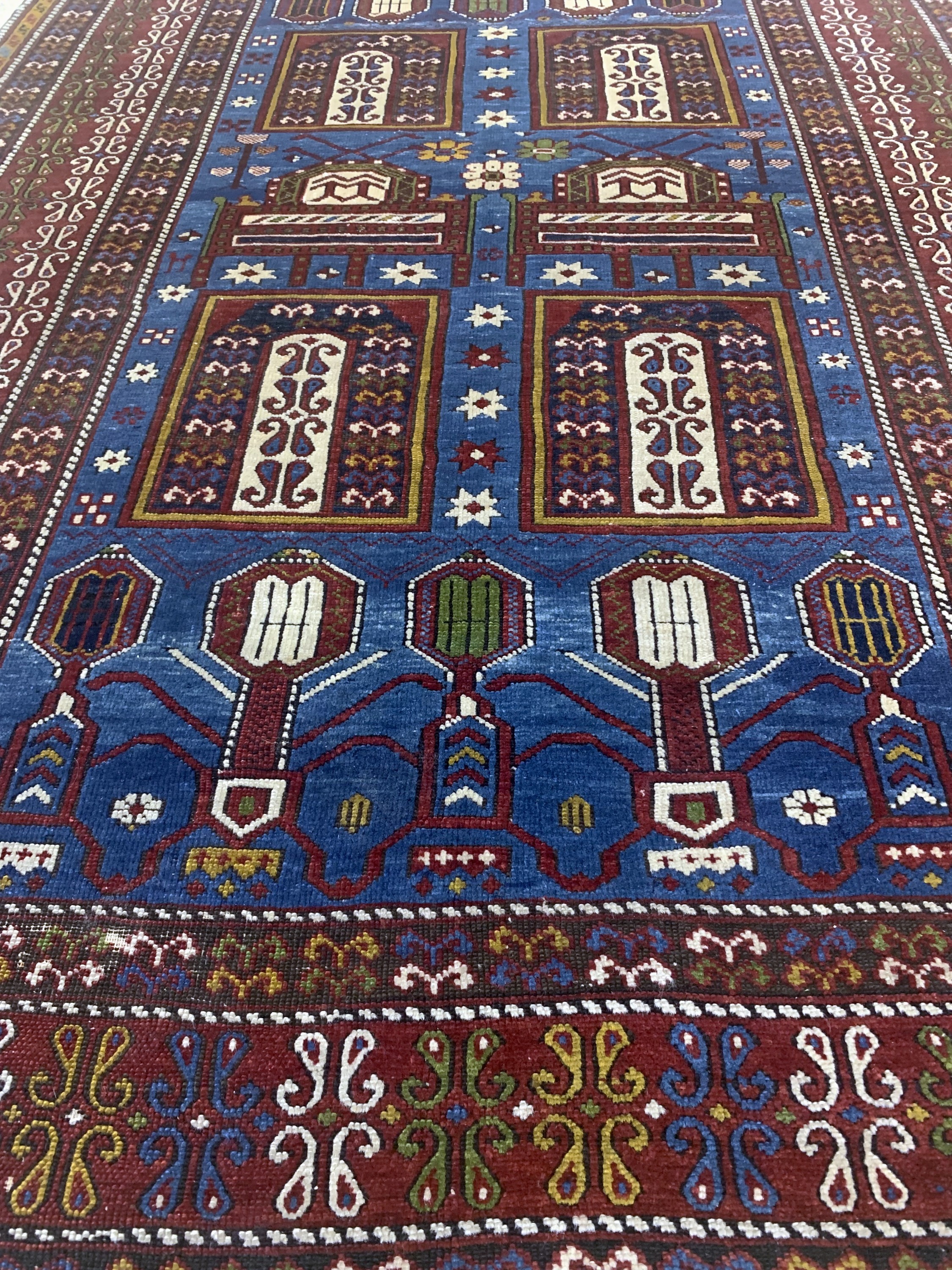 Detail f: "Tachteh"Schirwan, Kaukasus, 19.Jhd, Wolle auf Wolle, ca. 193 x 129 cm, EHZ: 2