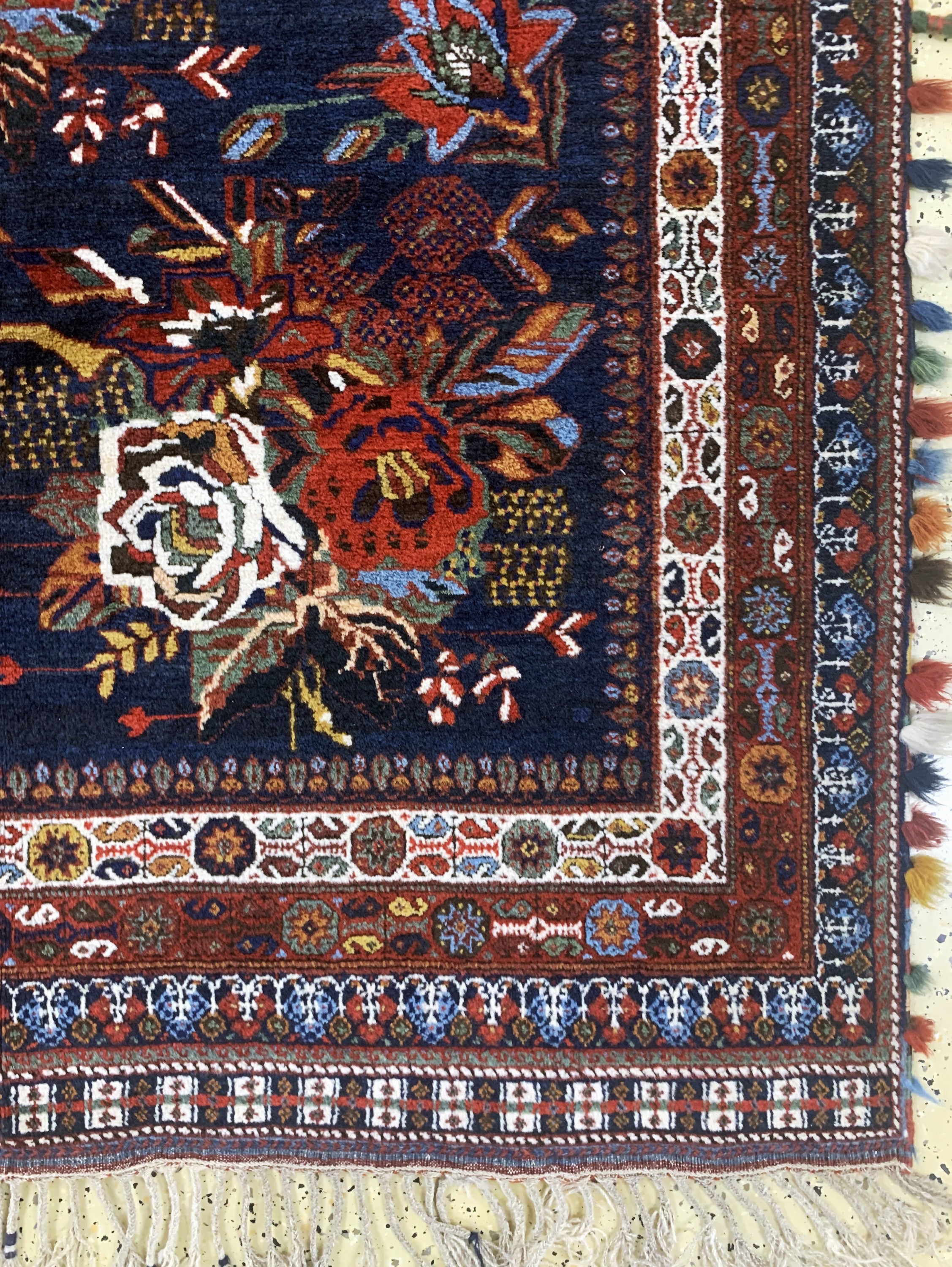 Detail a: "Golfarang"Afschar, Persien, um 1920-1930, Wolle auf Wolle, ca. 218 x 158 cm, EHZ: 1-2