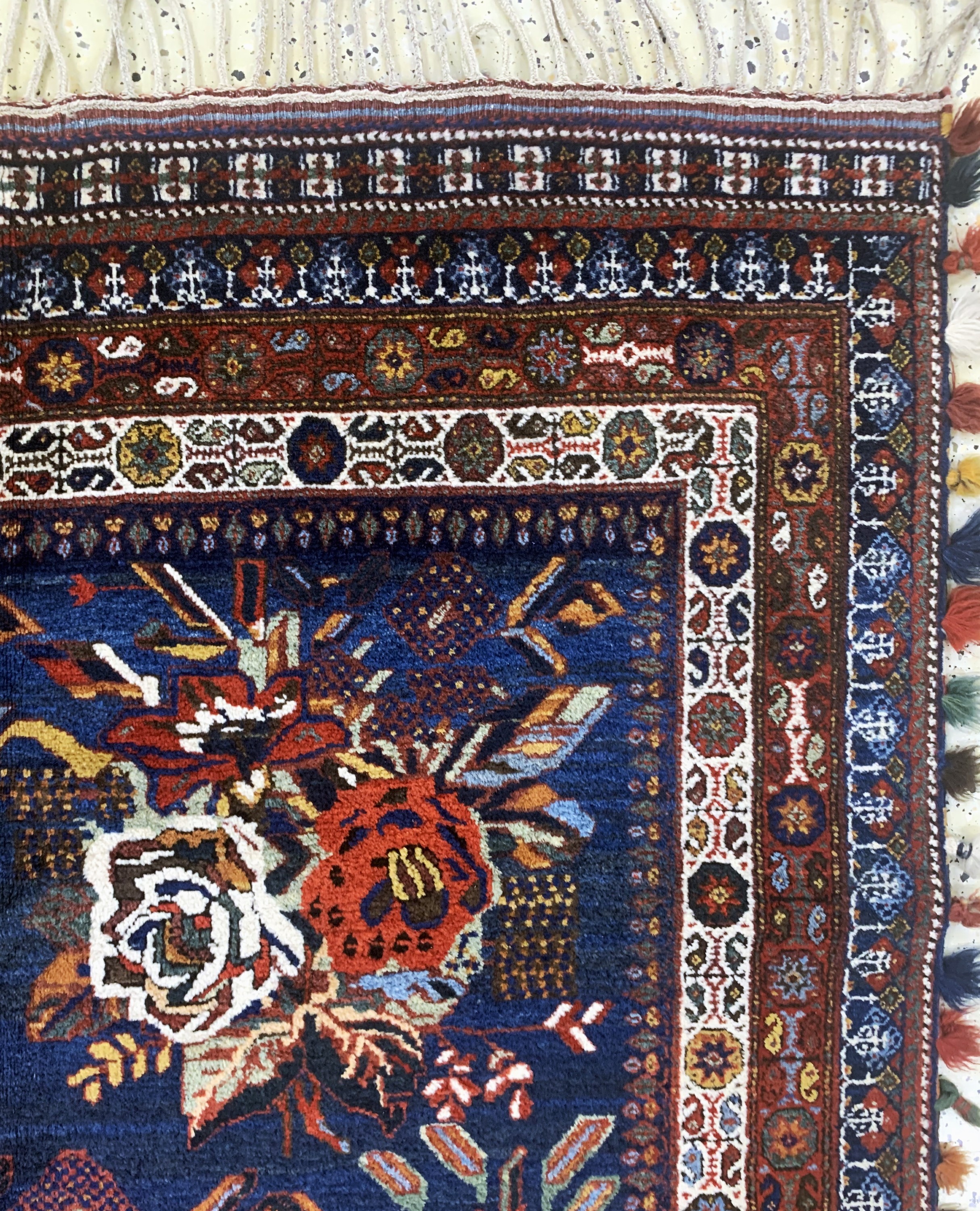 Detail e: "Golfarang"Afschar, Persien, um 1920-1930, Wolle auf Wolle, ca. 218 x 158 cm, EHZ: 1-2