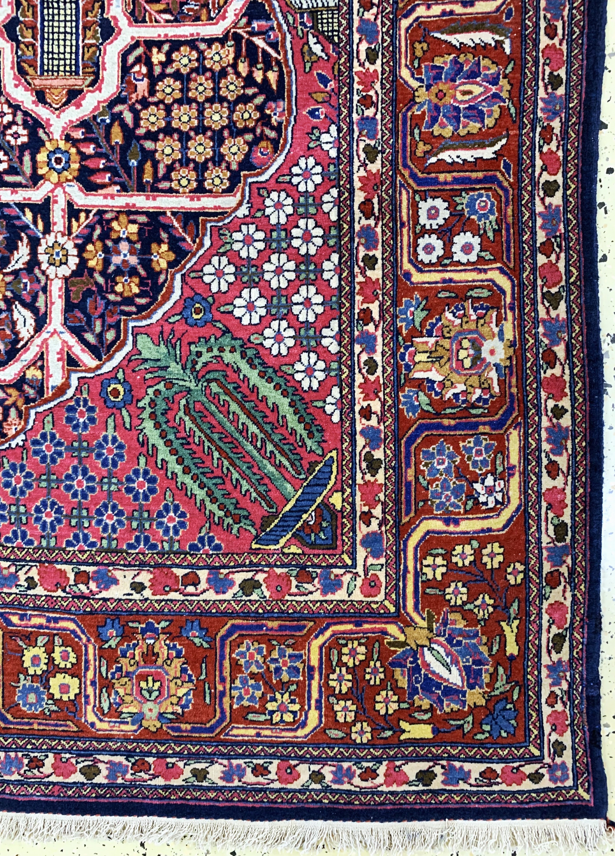 Detail a: Ghaswin"Hadj-Khanumi"antik, Persien, um 1900, Korkwolle auf Baumwolle, ca. 212 x 140 cm, EHZ: 2