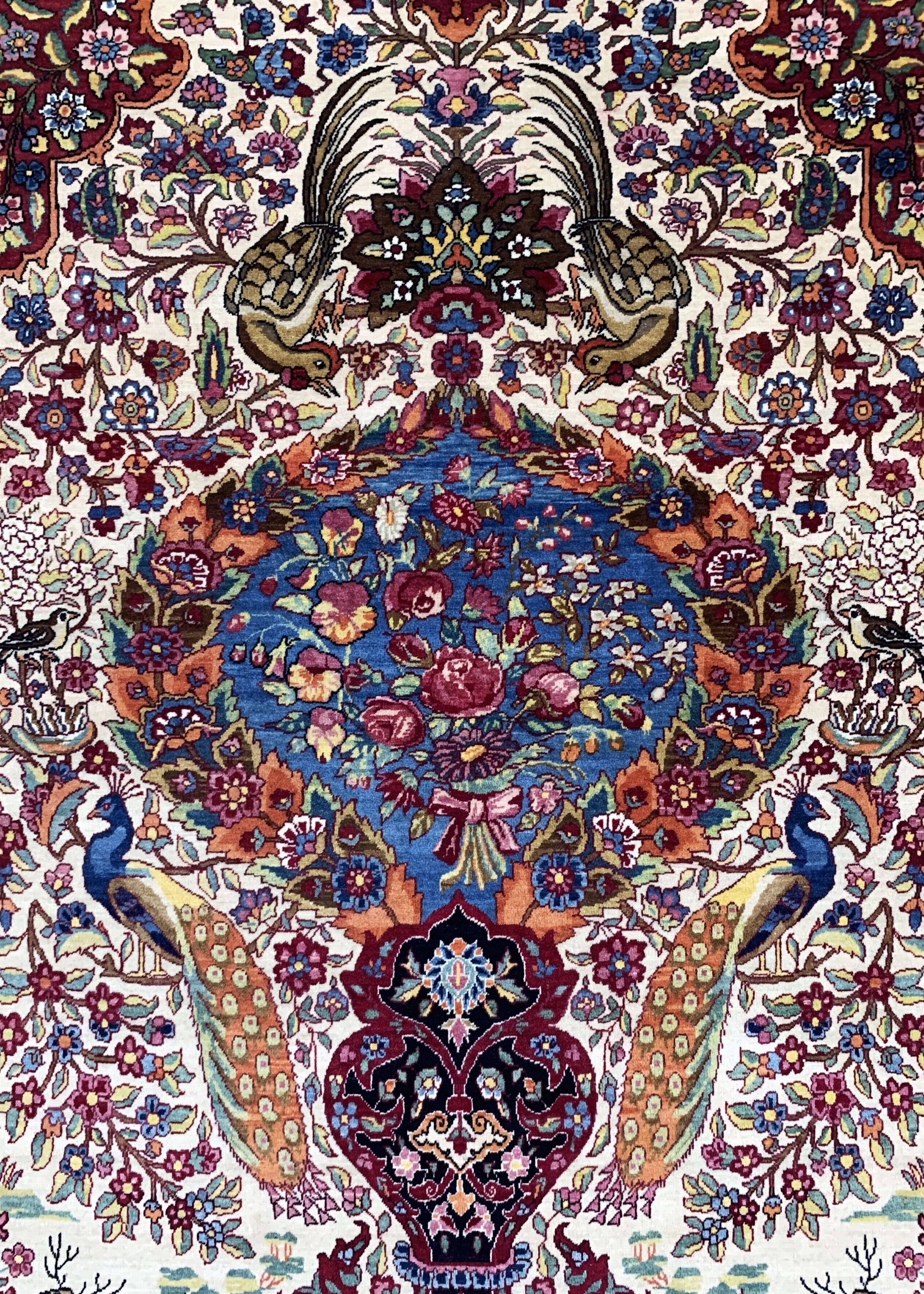 Detail c: Esfahan"Ahmad"antik, Persien, um 1900, Korkwolle auf Baumwolle, ca. 220 x 140 cm, EHZ: 2