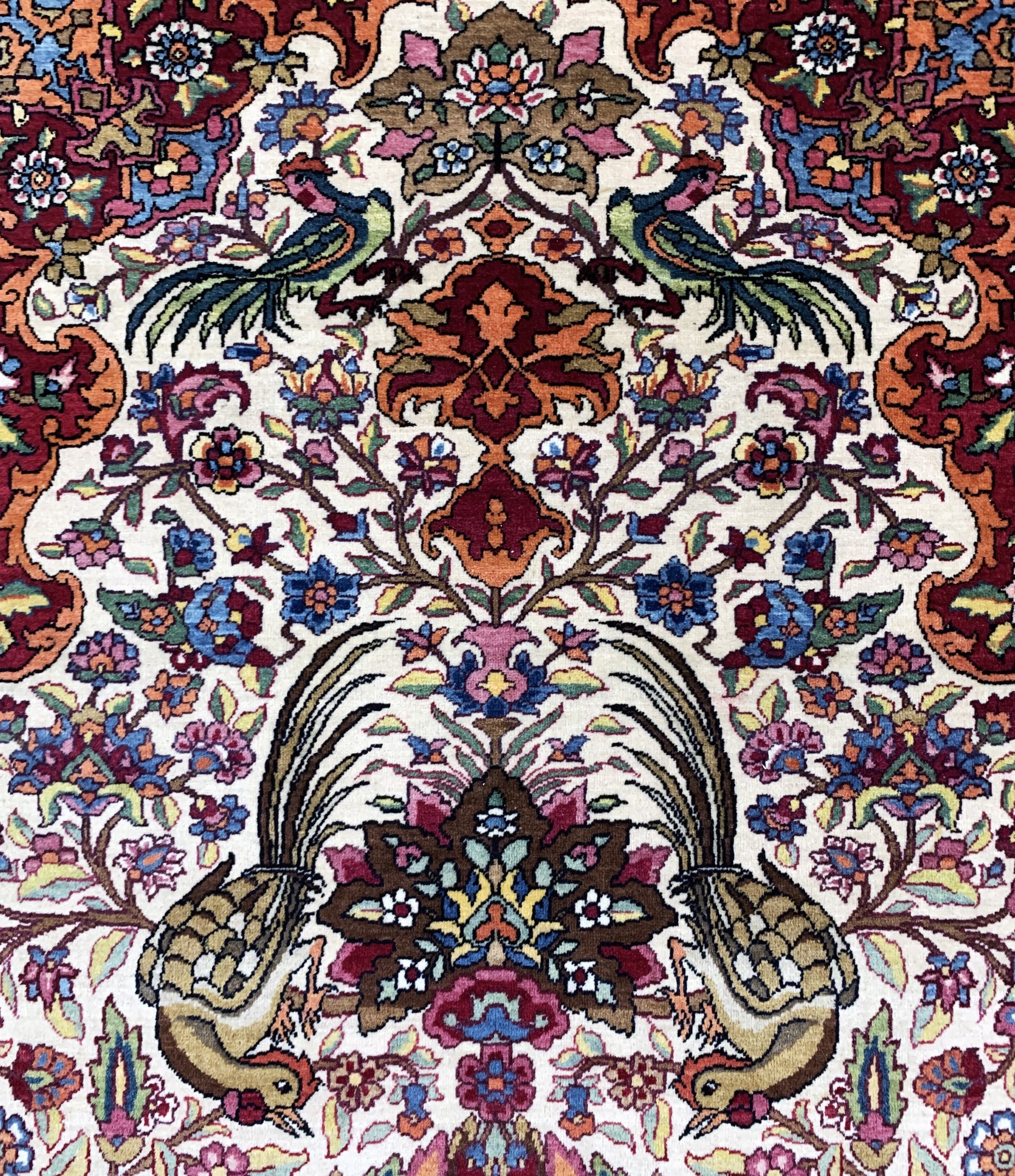 Detail f: Esfahan"Ahmad"antik, Persien, um 1900, Korkwolle auf Baumwolle, ca. 220 x 140 cm, EHZ: 2