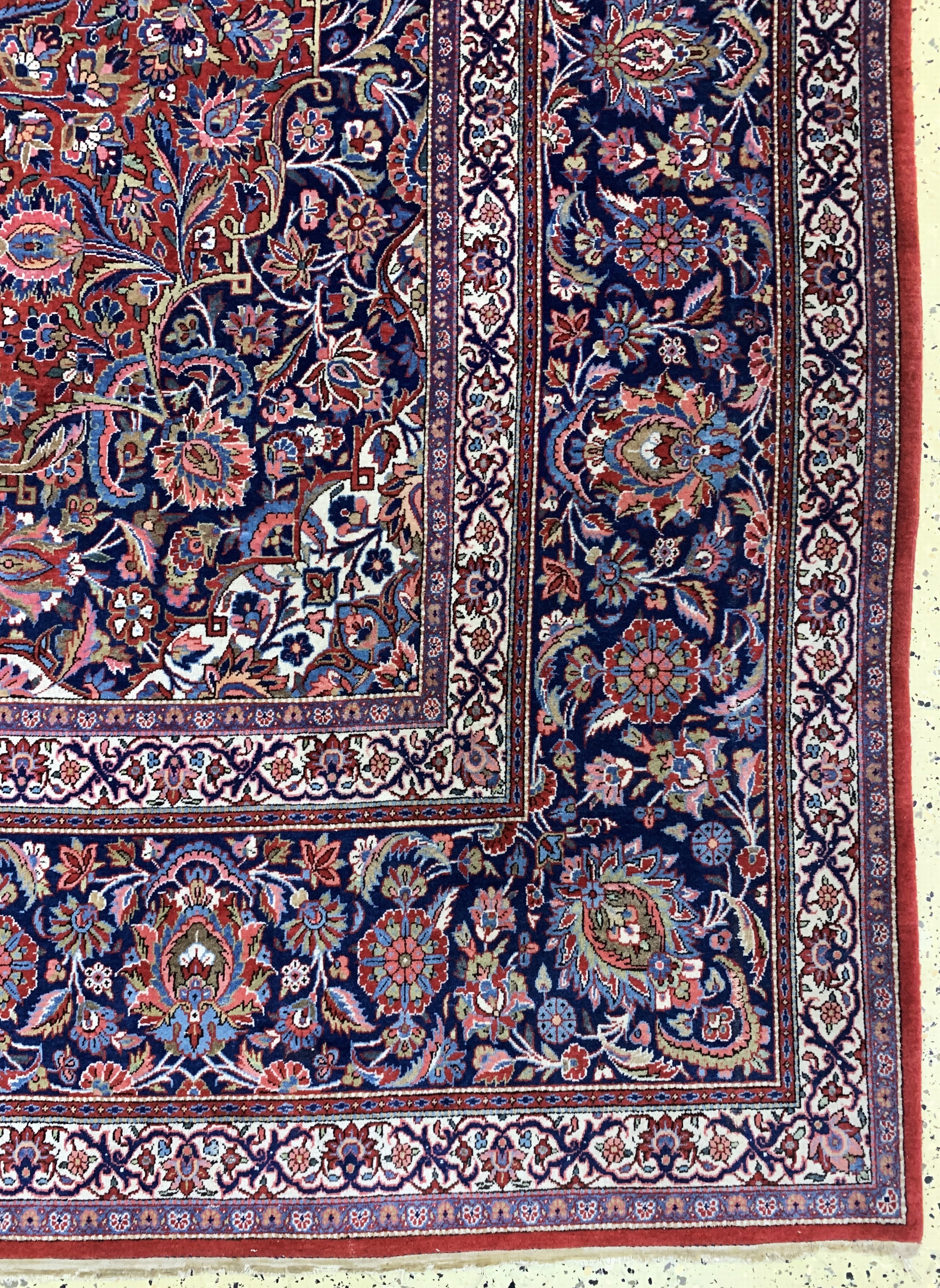 Detail a: Keschan Kork fein, Persien, Anfang 20.Jhd, Korkwolle auf Baumwolle, ca. 414 x 313 cm, EHZ: 2