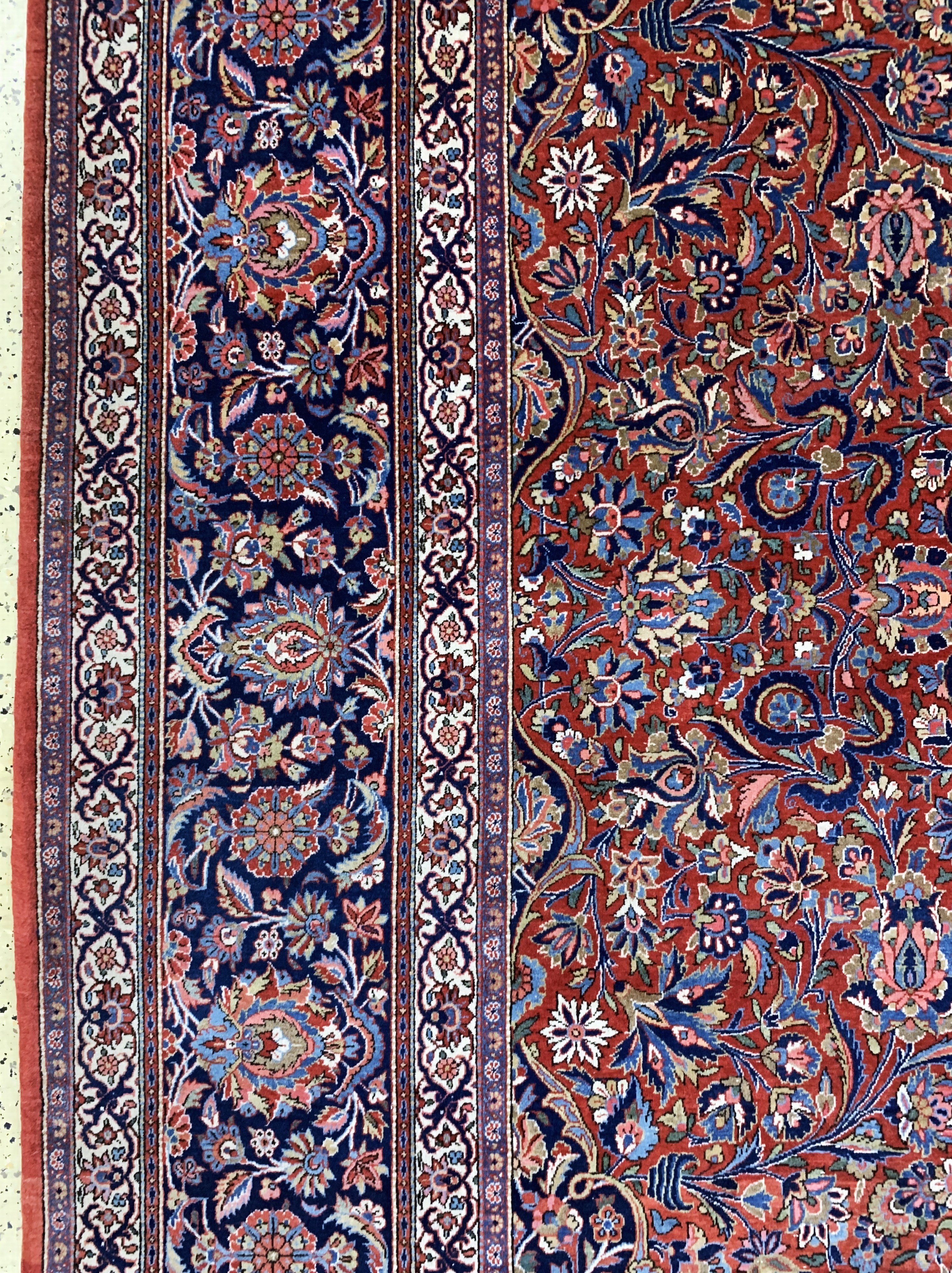 Detail d: Keschan Kork fein, Persien, Anfang 20.Jhd, Korkwolle auf Baumwolle, ca. 414 x 313 cm, EHZ: 2