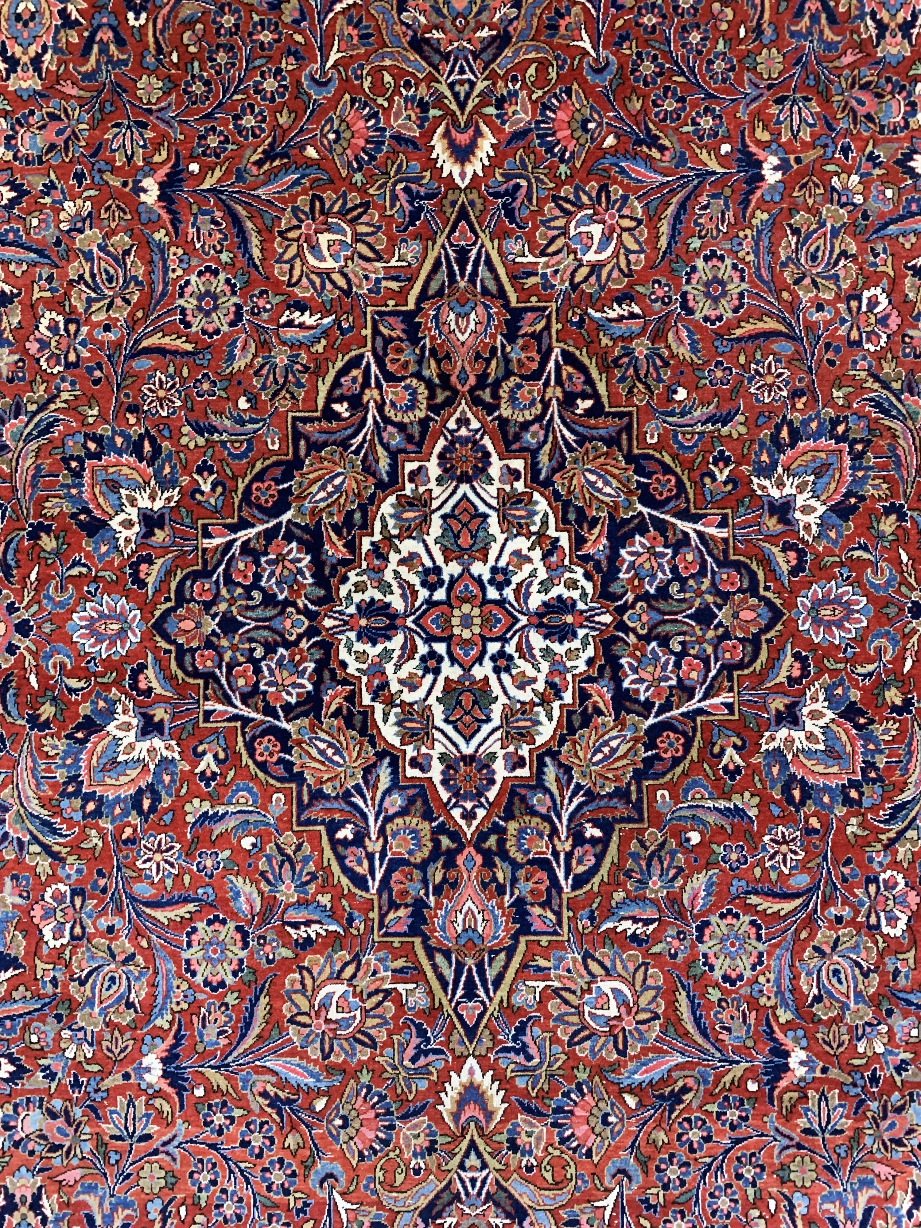 Detail e: Keschan Kork fein, Persien, Anfang 20.Jhd, Korkwolle auf Baumwolle, ca. 414 x 313 cm, EHZ: 2