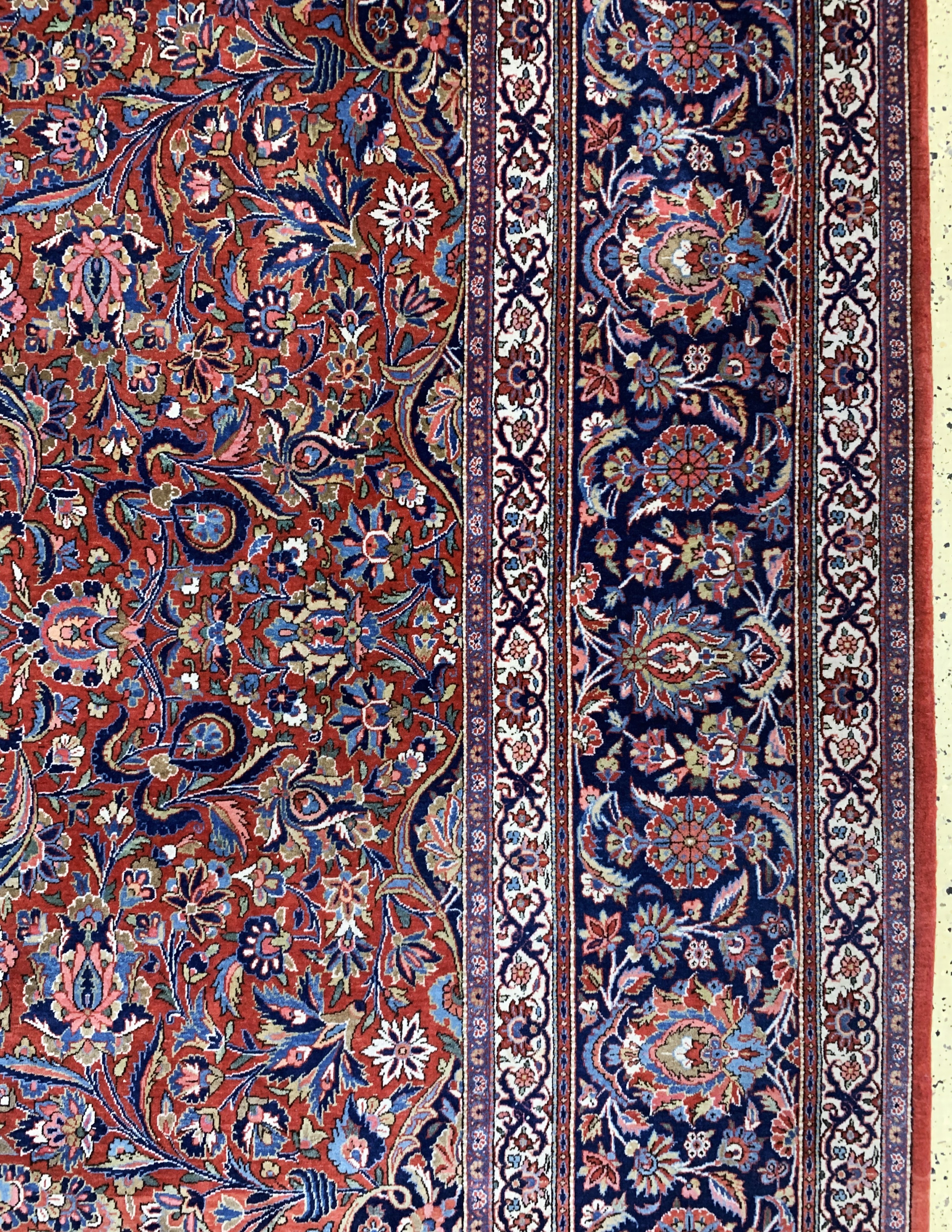 Detail f: Keschan Kork fein, Persien, Anfang 20.Jhd, Korkwolle auf Baumwolle, ca. 414 x 313 cm, EHZ: 2