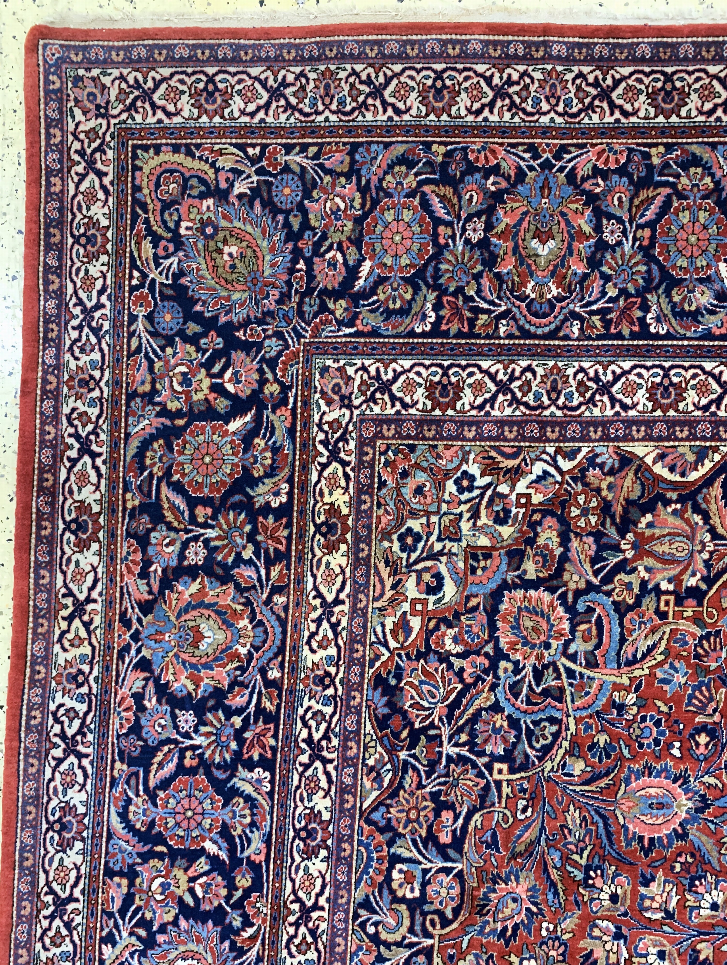 Detail g: Keschan Kork fein, Persien, Anfang 20.Jhd, Korkwolle auf Baumwolle, ca. 414 x 313 cm, EHZ: 2