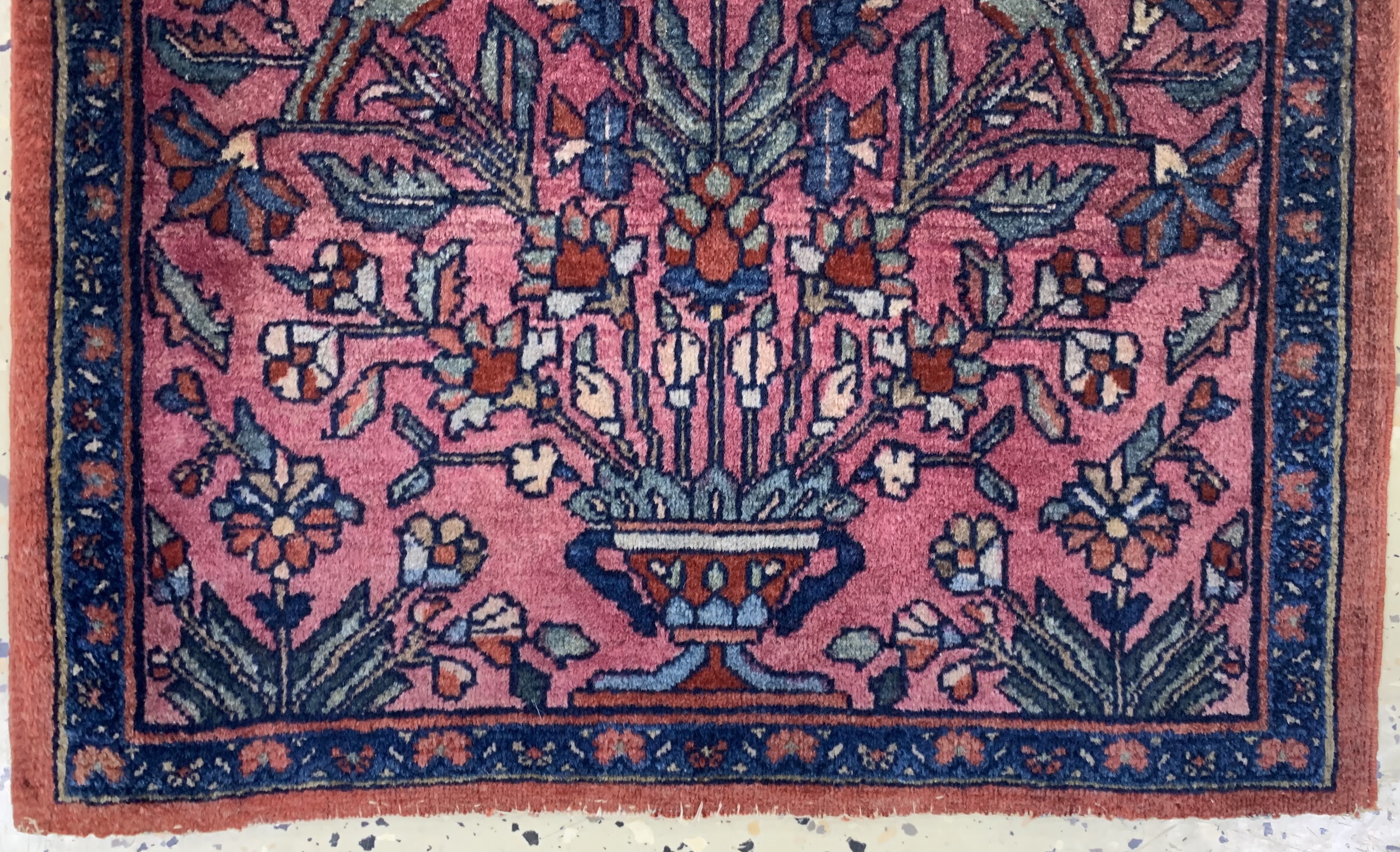 Detail b: Farahan alt, Persien, Anfang 20.Jhd, Wolle auf Baumwolle, ca. 50 x 50 cm, EHZ: 2