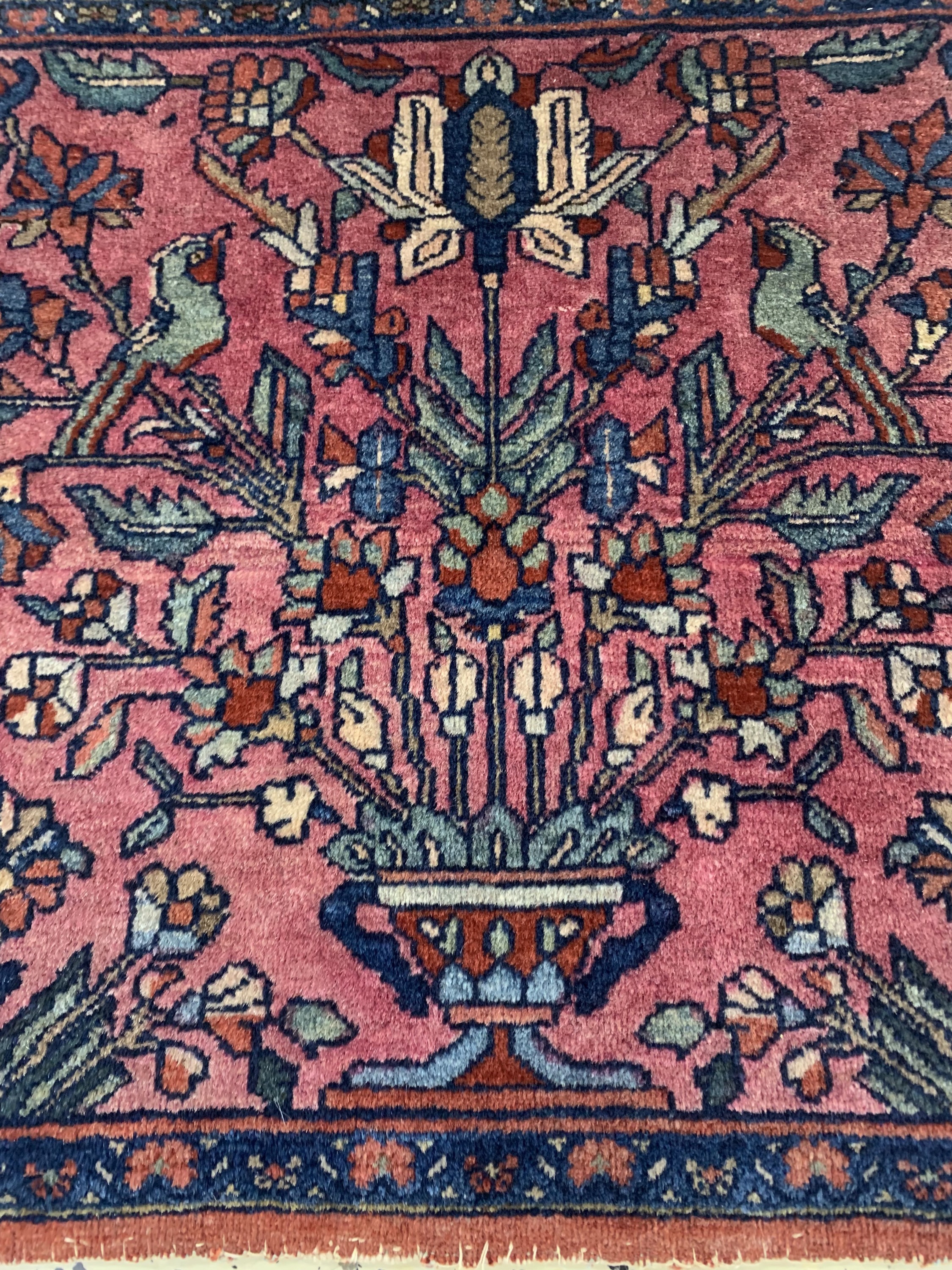 Detail c: Farahan alt, Persien, Anfang 20.Jhd, Wolle auf Baumwolle, ca. 50 x 50 cm, EHZ: 2