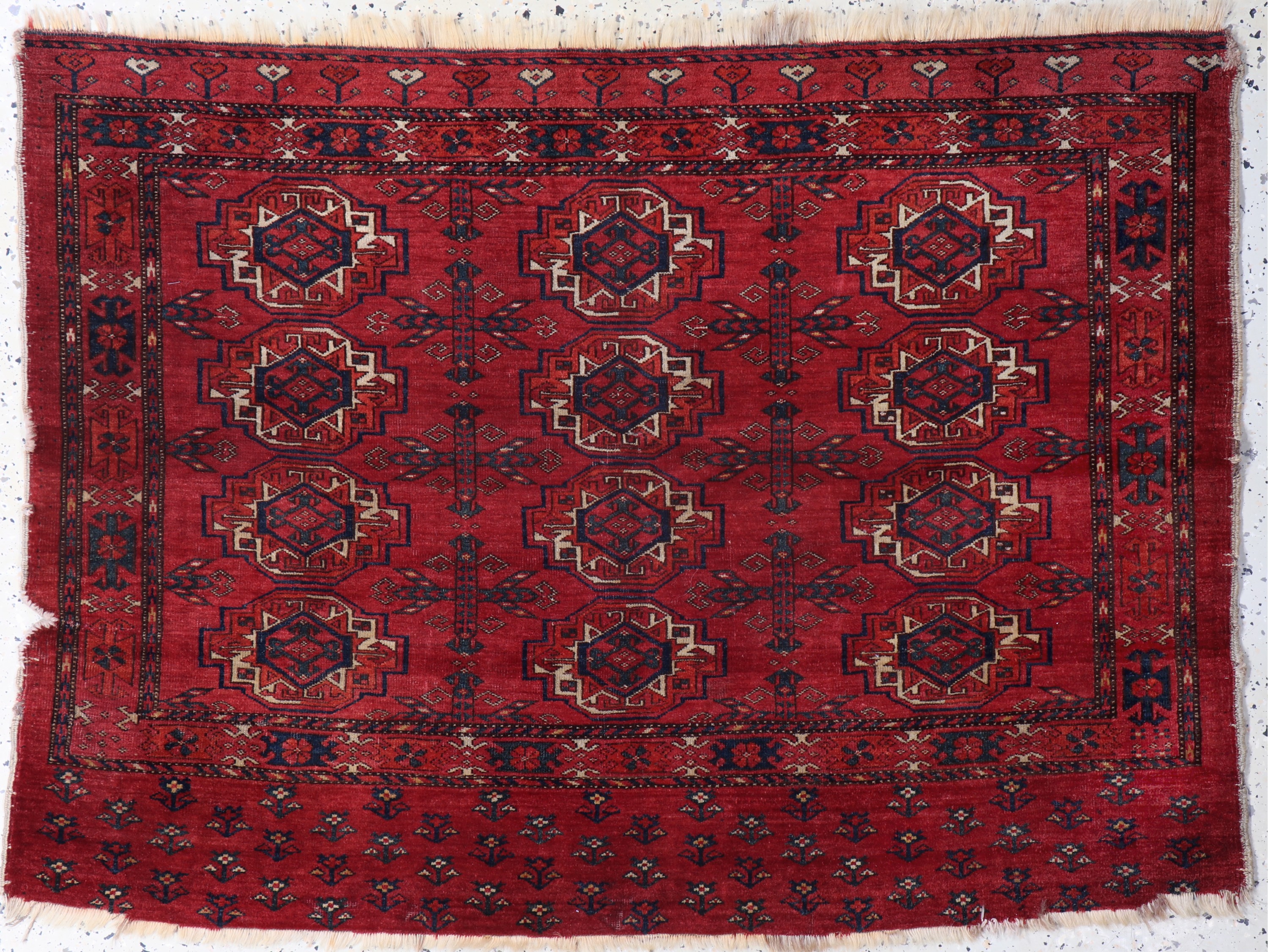 Ersari"Tschowal"antik, Turkmenistan, 19.Jhd, Wolle auf Wolle, ca. 130 x 96 cm, EHZ:4