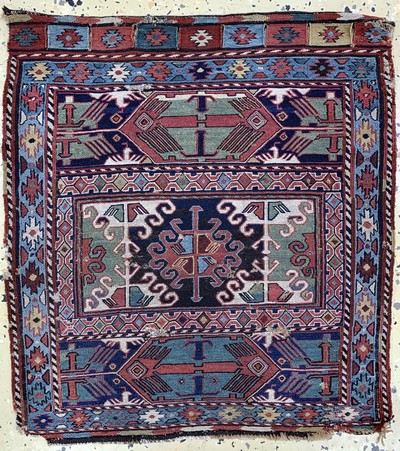 Image Shahsawan´Taschenfront´antik, Persien, 19.Jhd, Wolle auf Wolle, ca. 54 x 52 cm, EHZ: 4