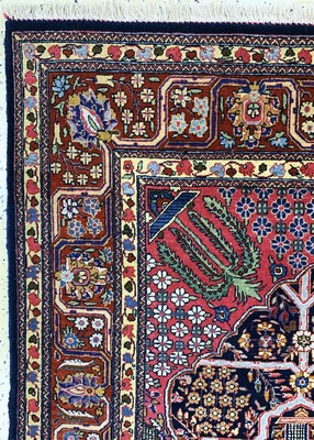 26994164d - Ghaswin´Hadj-Khanumi´antik, Persien, um 1900, Korkwolle auf Baumwolle, ca. 212 x 140 ...