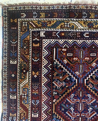 26994166f - ´Hühner´Afschar antik, Persien, um 1900, Wolle auf Wolle, ca. 212 x 164 cm, EHZ: 2, ...