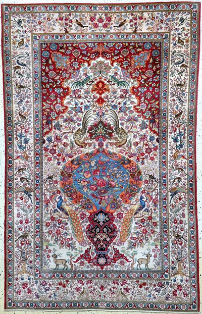 Image Esfahan´Ahmad´antik, Persien, um 1900, Korkwolle auf Baumwolle, ca. 220 x 140 cm, EHZ: 2