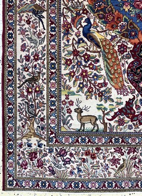 26994167b - Esfahan´Ahmad´antik, Persien, um 1900, Korkwolle auf Baumwolle, ca. 220 x 140 cm, EHZ: 2