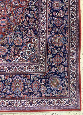 26994168a - Keschan Kork fein, Persien, Anfang 20.Jhd, Korkwolle auf Baumwolle, ca. 414 x 313 cm, ...