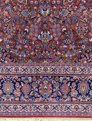 26994168b - Keschan Kork fein, Persien, Anfang 20.Jhd, Korkwolle auf Baumwolle, ca. 414 x 313 cm, ...