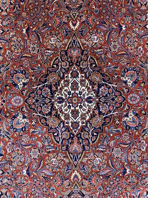 26994168e - Keschan Kork fein, Persien, Anfang 20.Jhd, Korkwolle auf Baumwolle, ca. 414 x 313 cm, ...