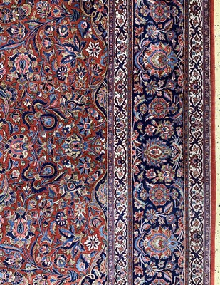 26994168f - Keschan Kork fein, Persien, Anfang 20.Jhd, Korkwolle auf Baumwolle, ca. 414 x 313 cm, ...