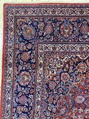 26994168g - Keschan Kork fein, Persien, Anfang 20.Jhd, Korkwolle auf Baumwolle, ca. 414 x 313 cm, ...