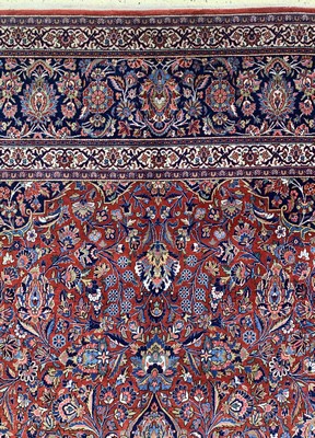 26994168h - Keschan Kork fein, Persien, Anfang 20.Jhd, Korkwolle auf Baumwolle, ca. 414 x 313 cm, ...