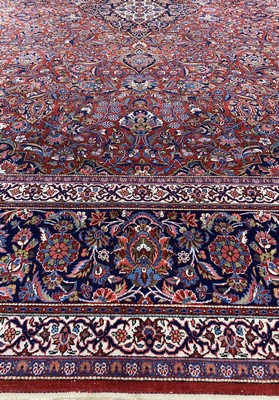 26994168k - Keschan Kork fein, Persien, Anfang 20.Jhd, Korkwolle auf Baumwolle, ca. 414 x 313 cm, ...