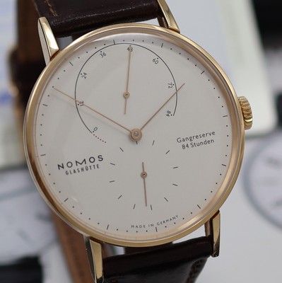 26994173c - NOMOS GLASHÜTTE Herrenarmbanduhr Lambda 39 in Roségold 750/000 Referenz 952, ...