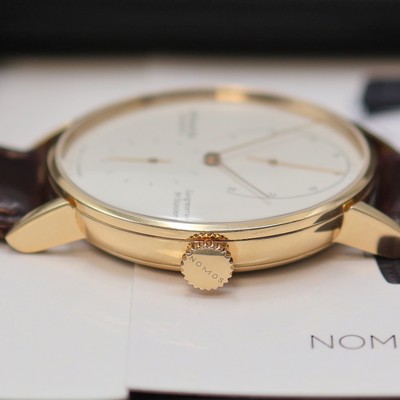 26994173e - NOMOS GLASHÜTTE Herrenarmbanduhr Lambda 39 in Roségold 750/000 Referenz 952, ...