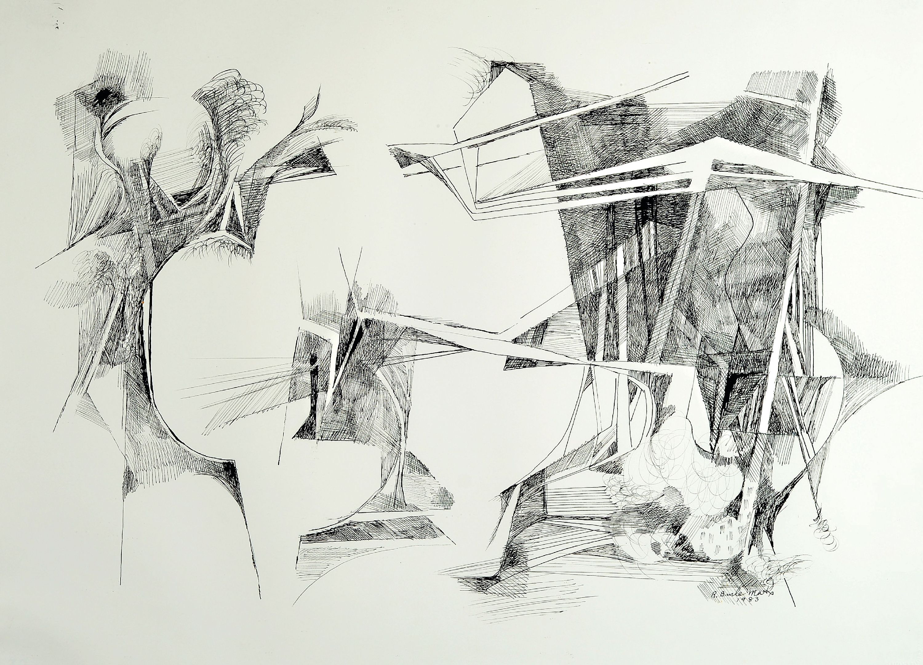 Image 26994896 - Roberto Burle Marx, 1909 Sao Paulo-1994 Rio deJaneiro, Lithographie, auf Arches Bütten, ...