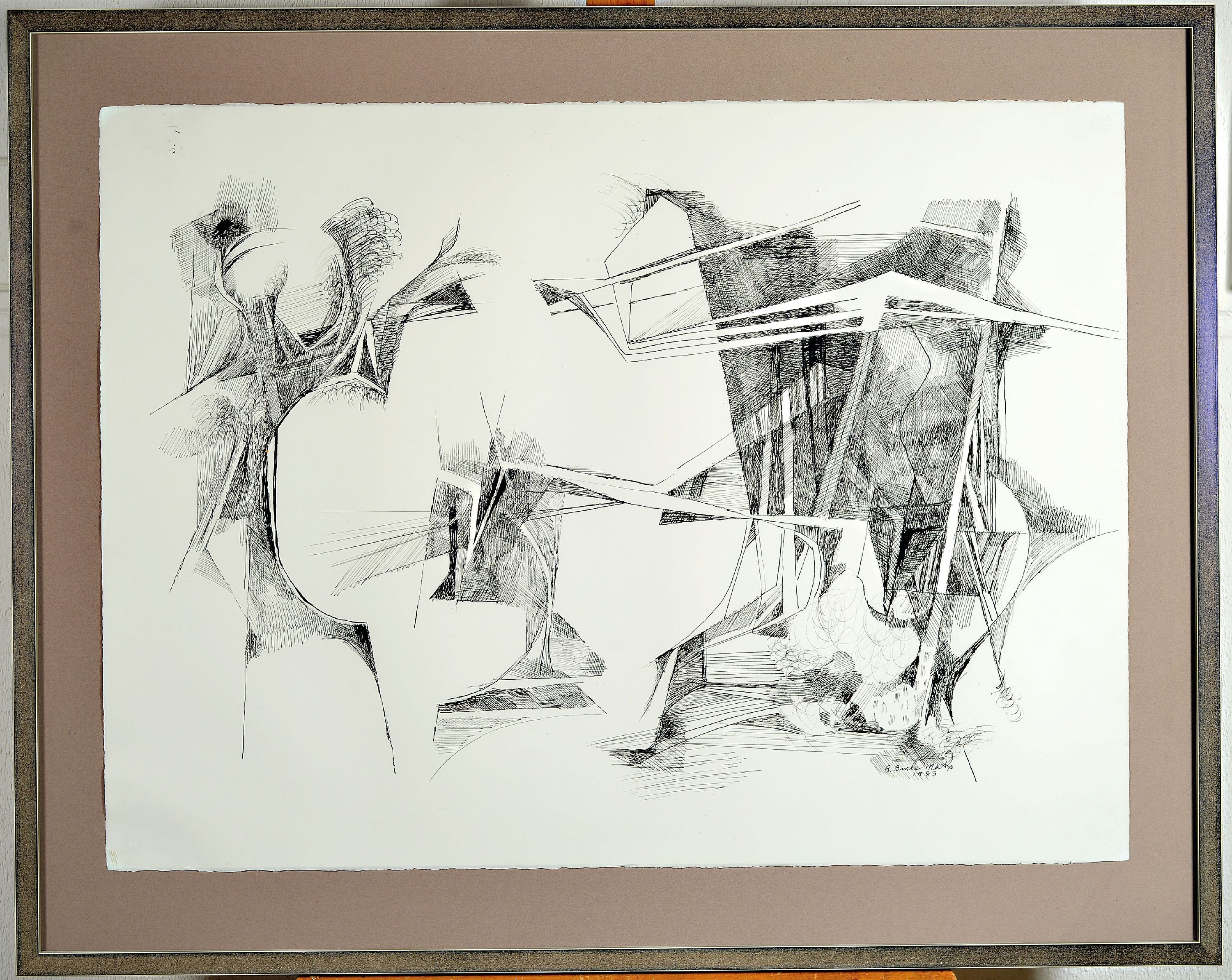 Detail k: Roberto Burle Marx, 1909 Sao Paulo-1994 Rio deJaneiro, Lithographie, auf Arches Bütten, 1983, rechts unten signiert und datiert, Blatt56x76 cm, ...