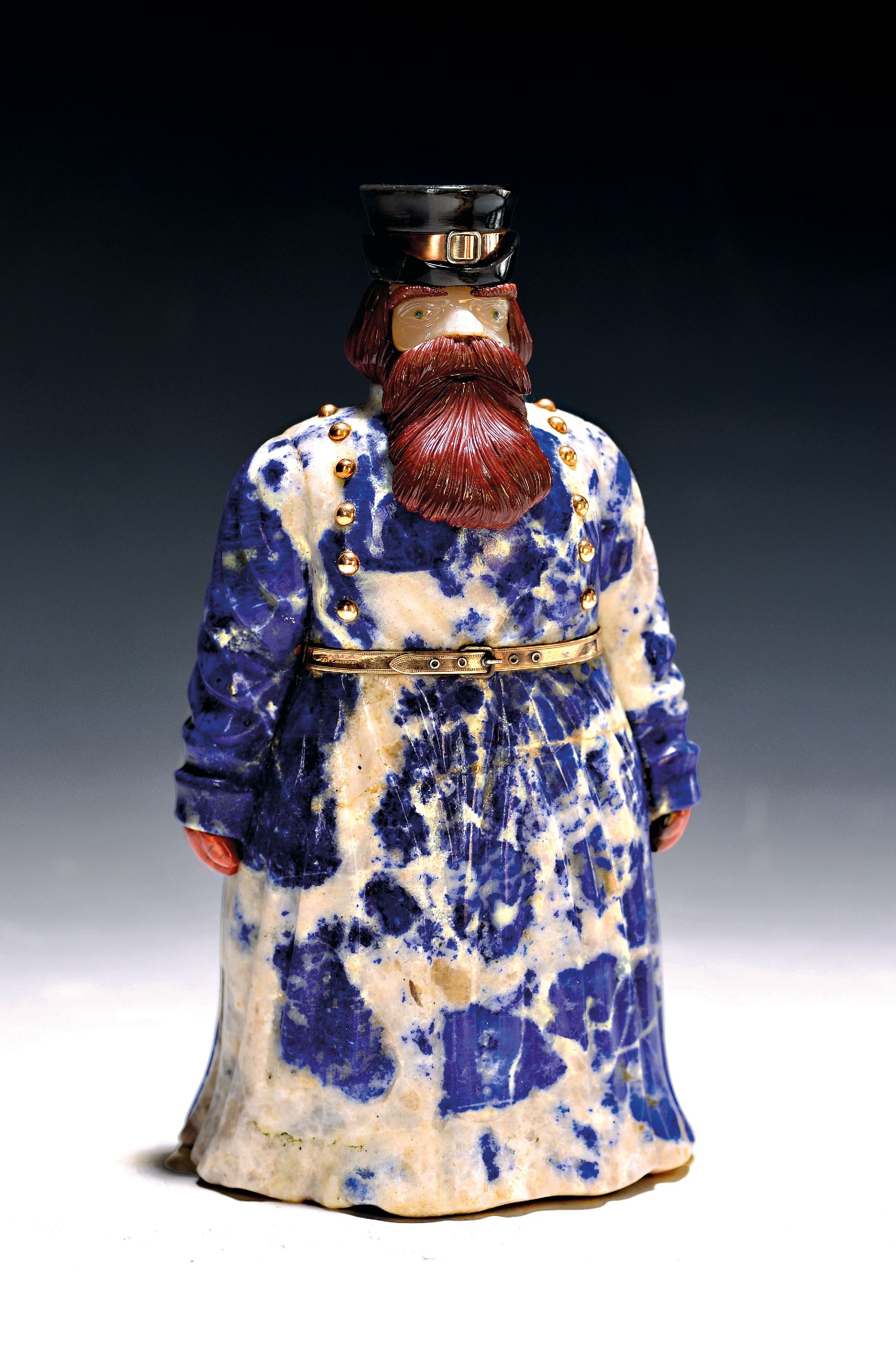 Image 26994897 - Lapislazuli-Figur in der Art Faberge, ´Kutscher´, Russland, 1908-1917, naturalistische ...