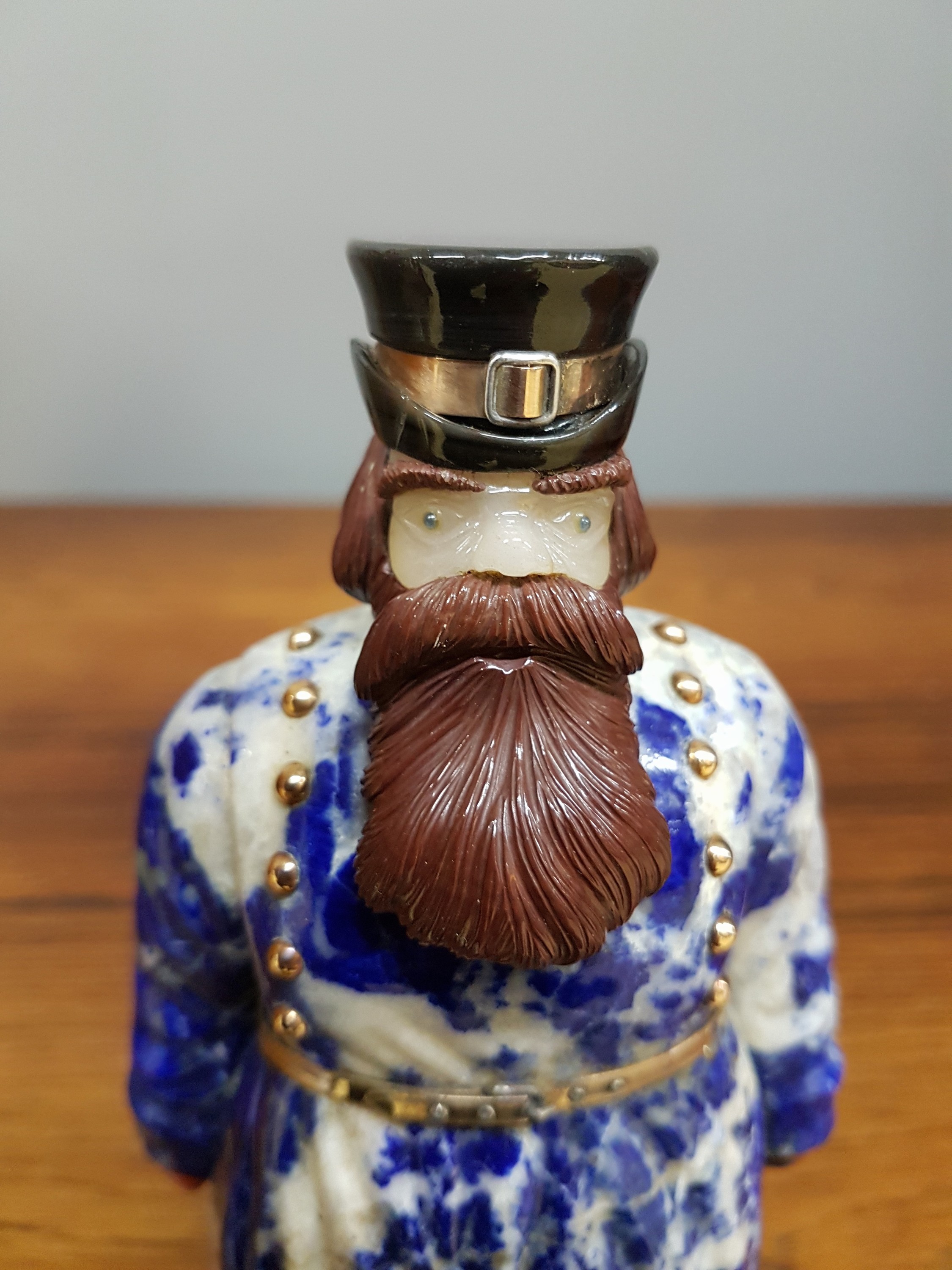 Detail h: Lapislazuli-Figur in der Art Faberge, "Kutscher", Russland, 1908-1917, naturalistische Darstellung aus Halbedelsteinen gefertigt, ...
