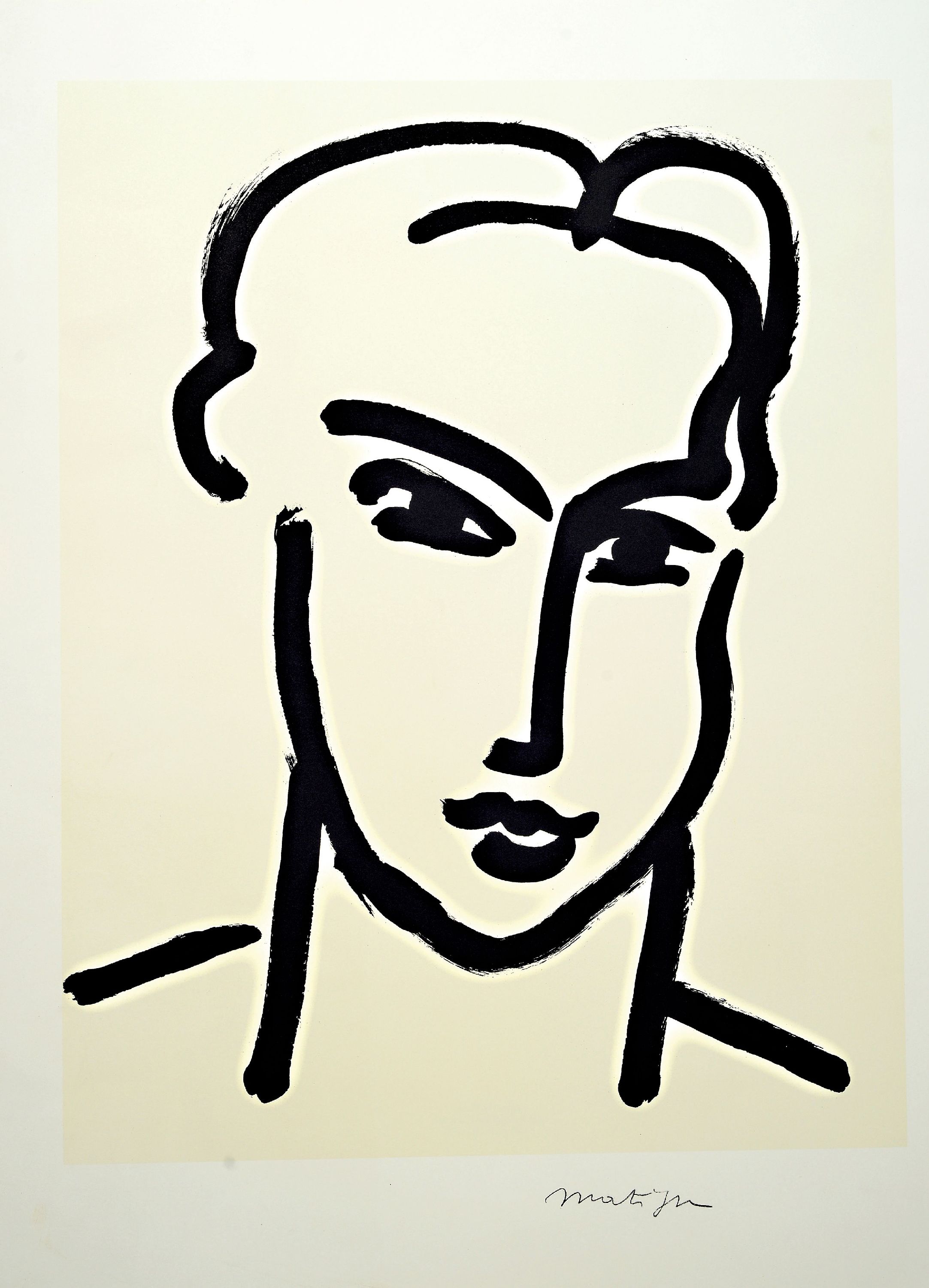 Image 26994900 - Nach Henri Matisse (1869-1954), Serigraphie,´Grande tete de Katia, 1950-1951´, ...