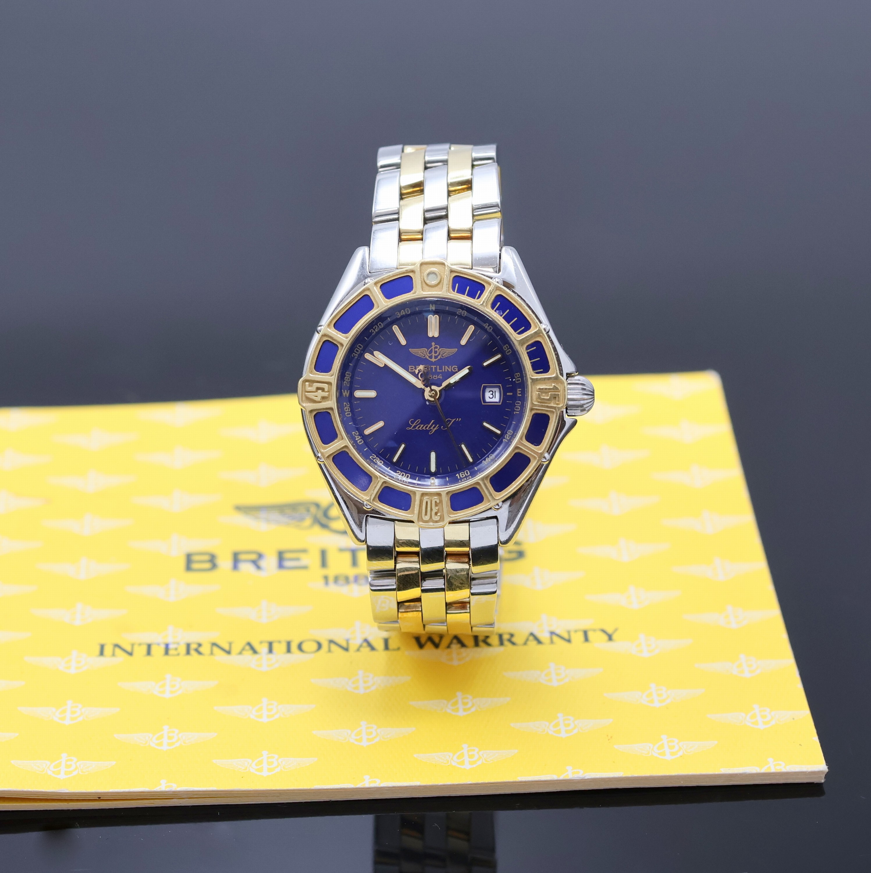 Image 26994933 - BREITLING Damenarmbanduhr Lady J Referenz D52065, quarz, Edelstahl/Gold kombiniert inkl. ...