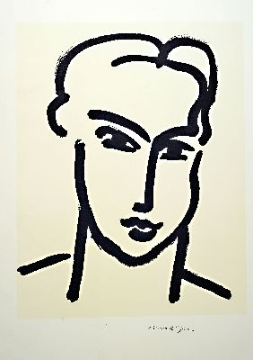 26994900k - Nach Henri Matisse (1869-1954), Serigraphie,´Grande tete de Katia, 1950-1951´, ...