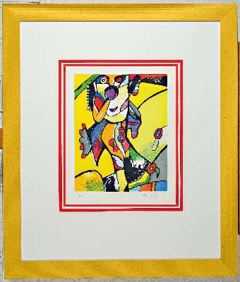 26994901k - Otmar Alt, geb. 1940, Radierung, Uncle, Pelle, Gelb, handsigniert, 130/150, unter Glas, ...