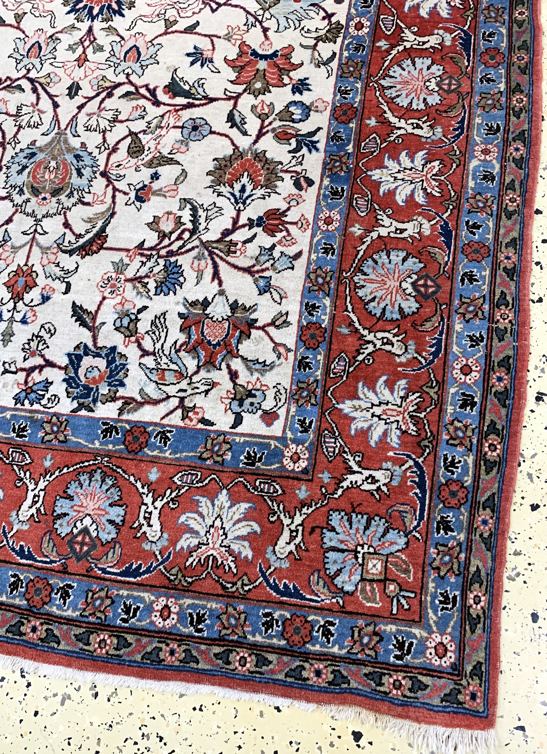 Detail a: Esfahan alt, Persien, Anfang 20.Jhd, Wolle auf Baumwolle, ca. 210 x 140 cm, EHZ: 2-3