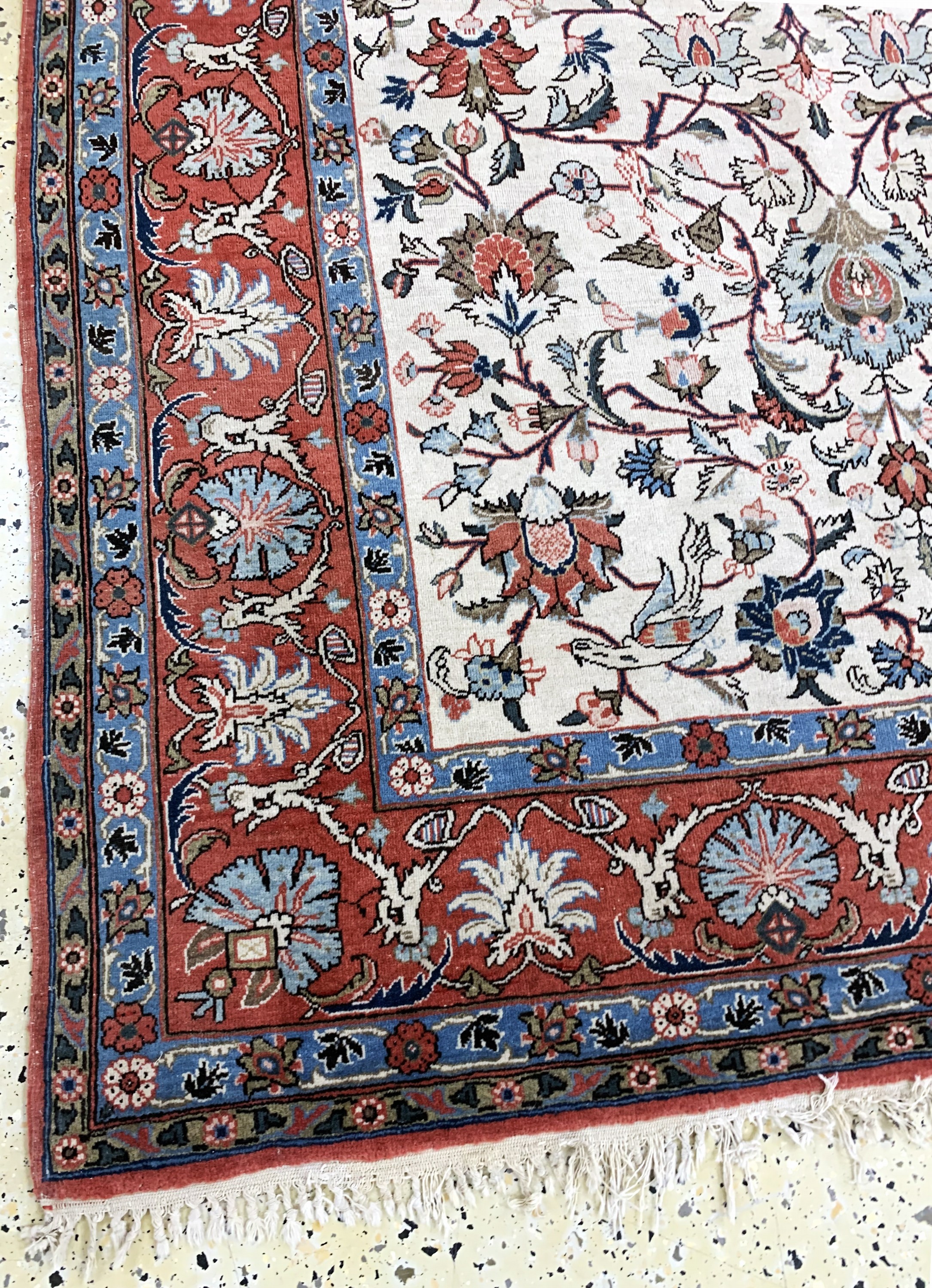Detail d: Esfahan alt, Persien, Anfang 20.Jhd, Wolle auf Baumwolle, ca. 210 x 140 cm, EHZ: 2-3