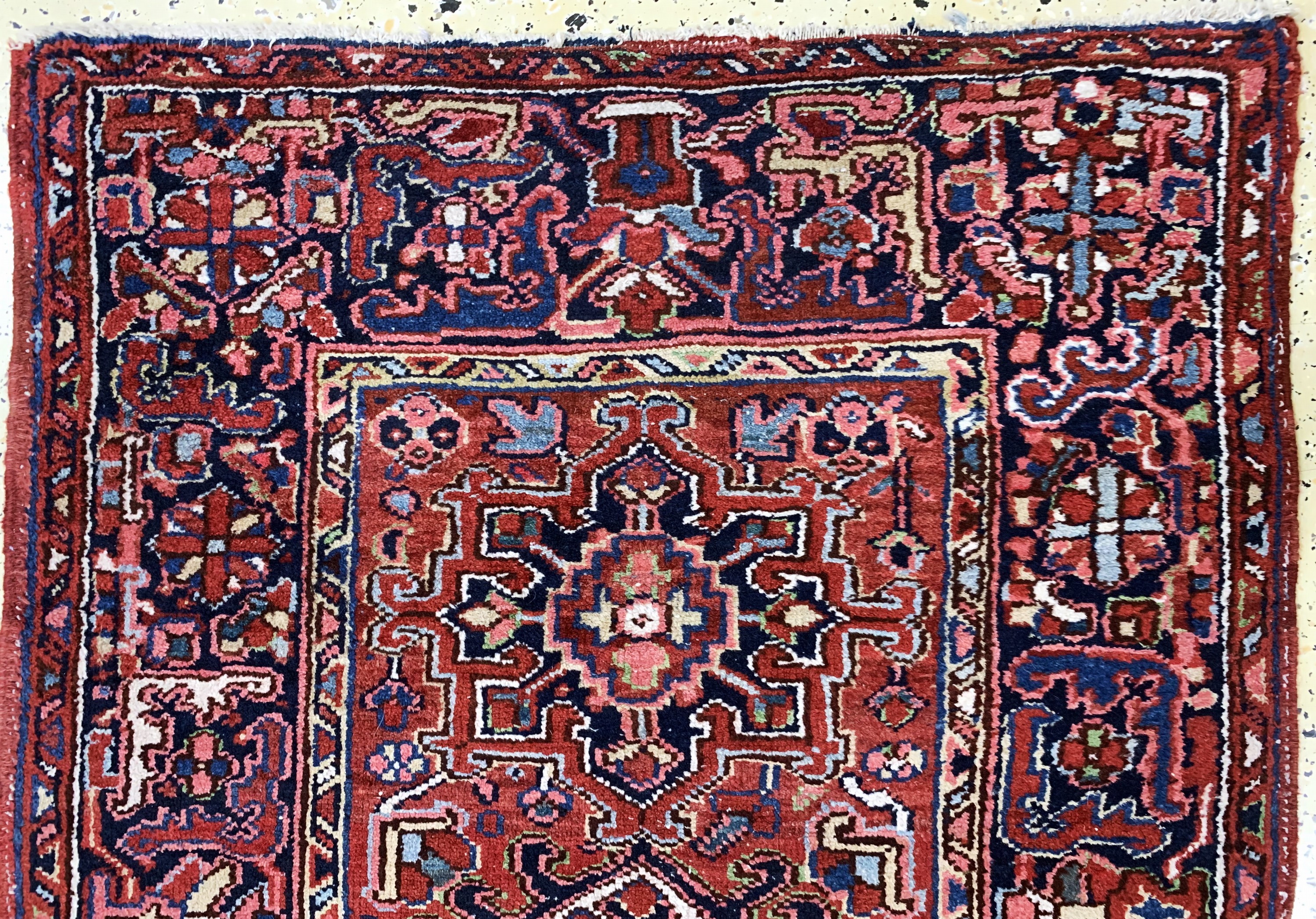 Detail a: Heriz alt, Persien, Anfang 20.Jhd, Wolle auf Baumwolle, ca. 145 x 97 cm, EHZ: 2