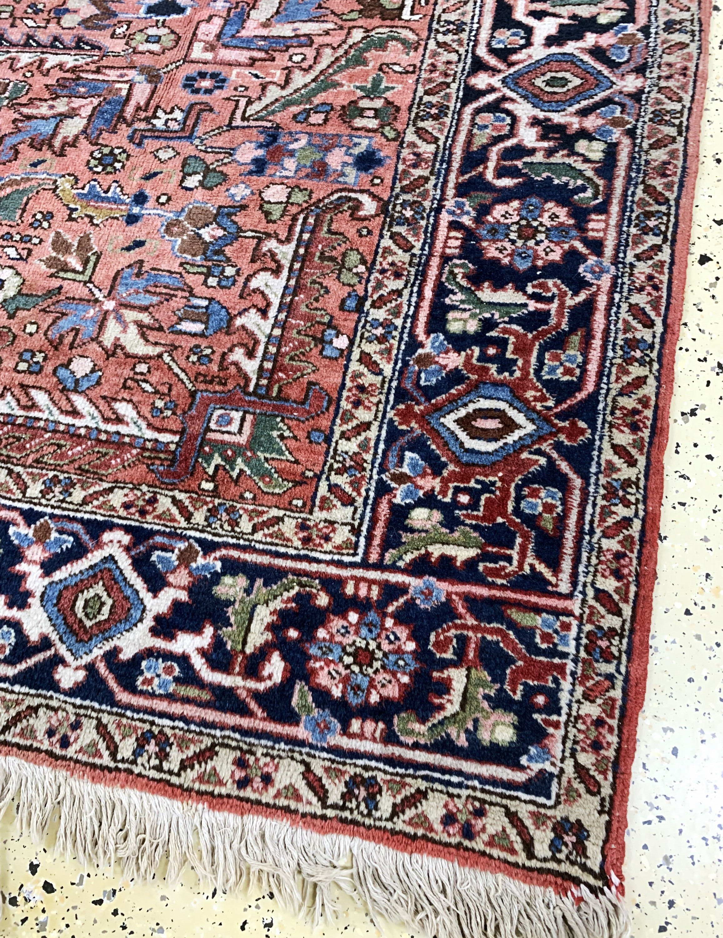 Detail a: Heriz alt, Persien, Anfang 20.Jhd, Wolle auf Baumwolle, ca. 290 x 210 cm, EHZ: 2-3