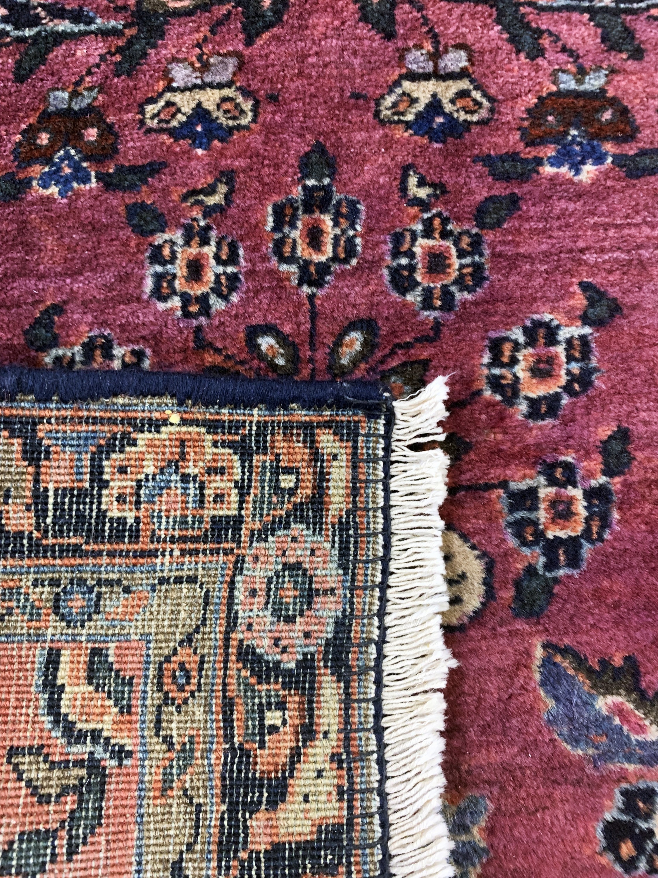 Detail d: Antiker Farahan, Persien, um 1900, Wolle auf Baumwolle, ca. 75 x 60 cm, EHZ: 2