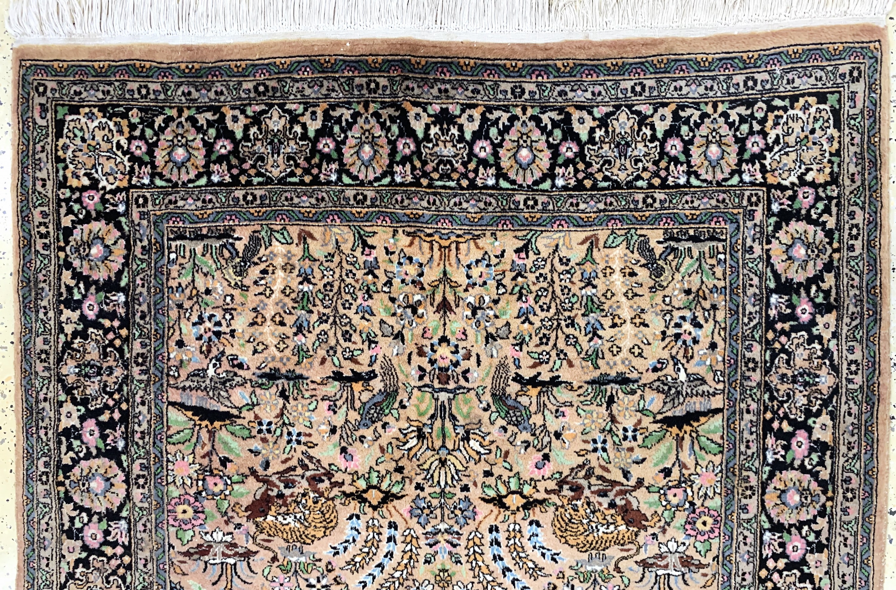 Detail a: Lahor fein, Pakistan, Ende 20.Jhd, Korkwolle, ca. 210 x 140 cm, EHZ: 2