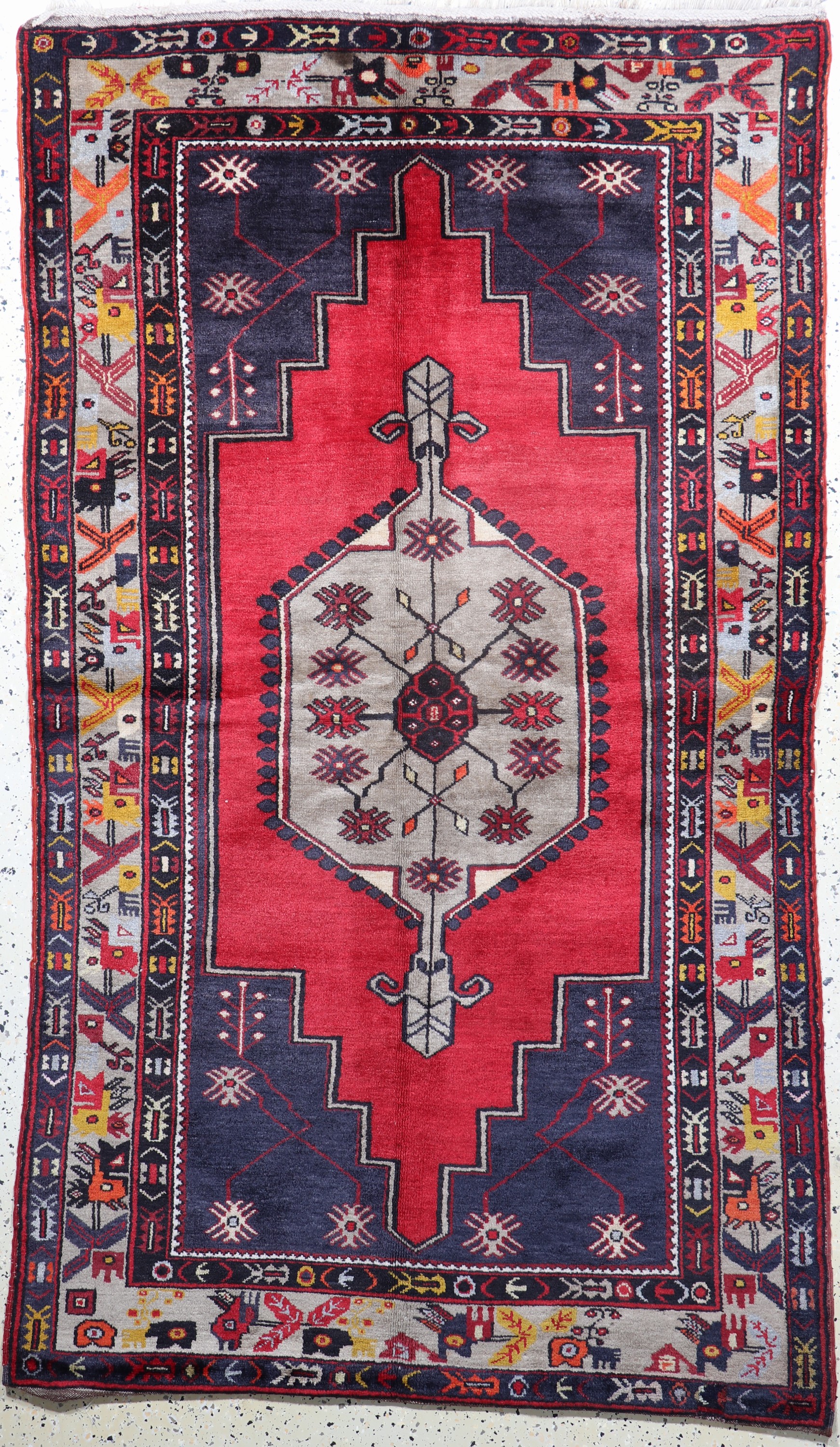 Yahyali, Türkei, Mitte 20.Jhd, Wolle auf Wolle, ca. 220 x 130 cm, EHZ: 2