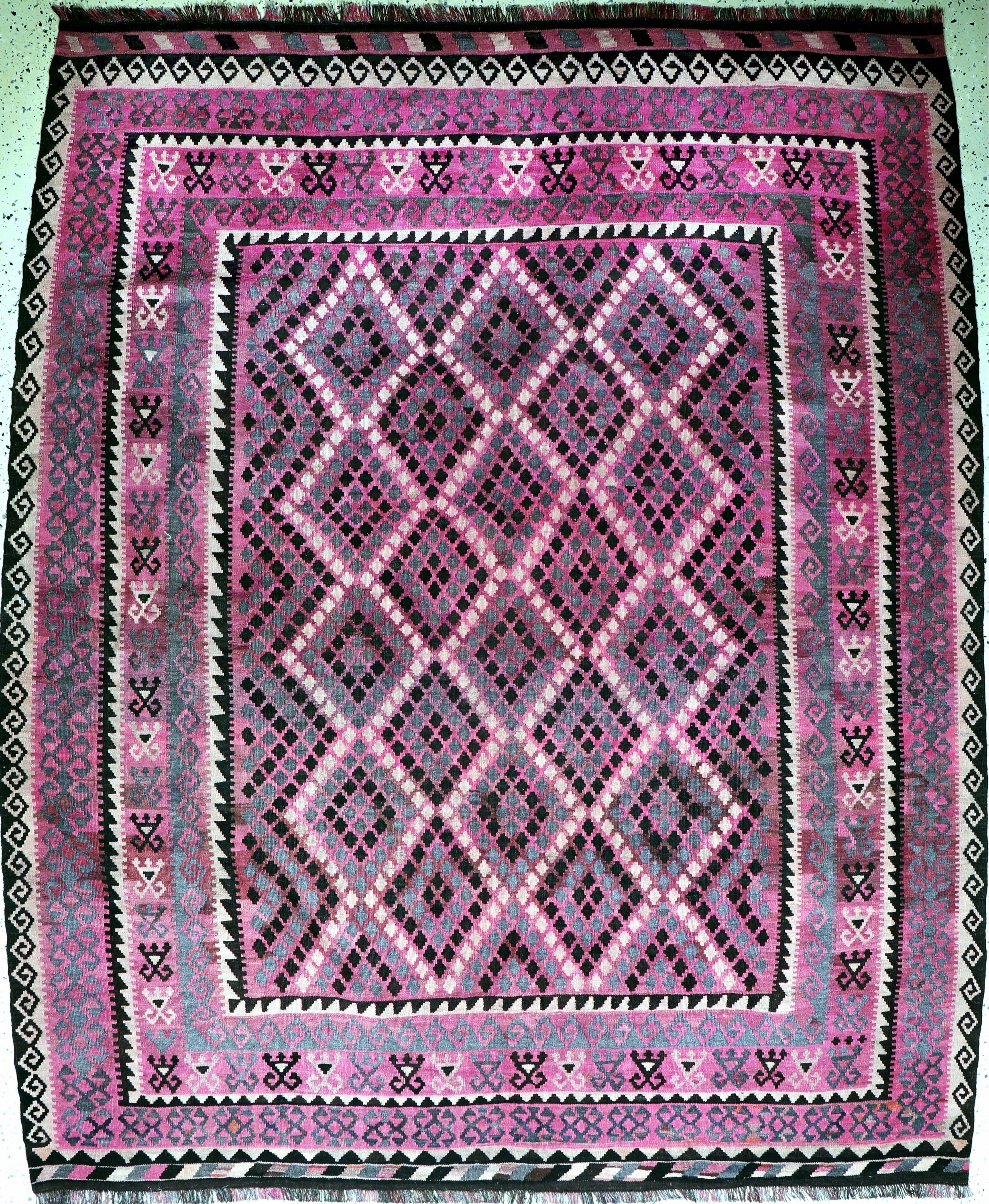Meymaneh Kelim, Afghanistan, Mitte 20.Jhd, Wolle auf Wolle, ca. 270 x 225 cm, EHZ: 1-2