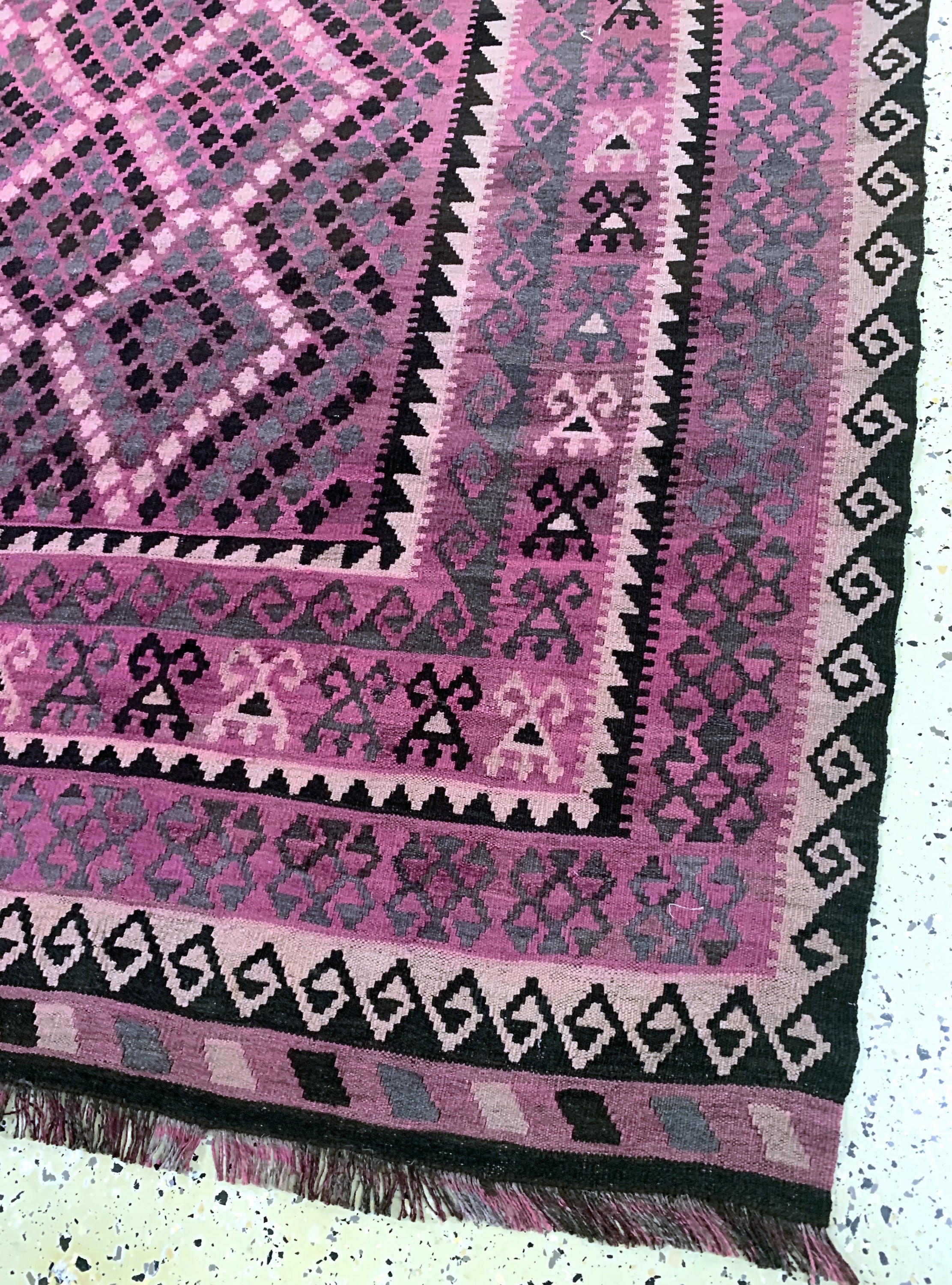 Detail a: Meymaneh Kelim, Afghanistan, Mitte 20.Jhd, Wolle auf Wolle, ca. 270 x 225 cm, EHZ: 1-2